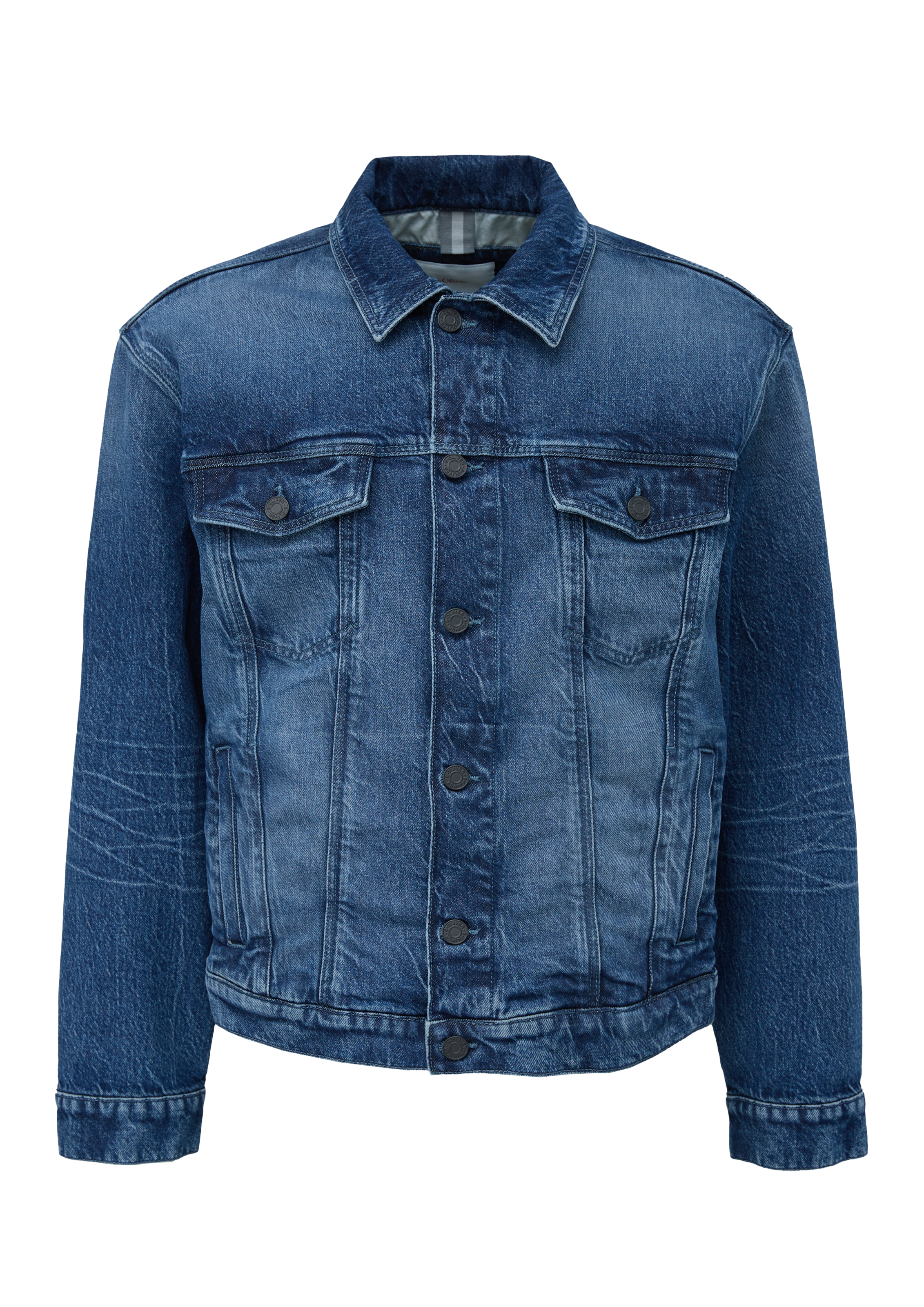 Jeansjacke, in blauer Waschung