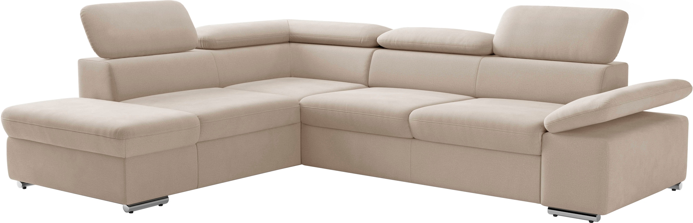 sit&more Canapé d'angle »Valentine L-Form, B: 272 cm« mit Arm- & Kopfteilverstellung, optional mit Bettfunktion