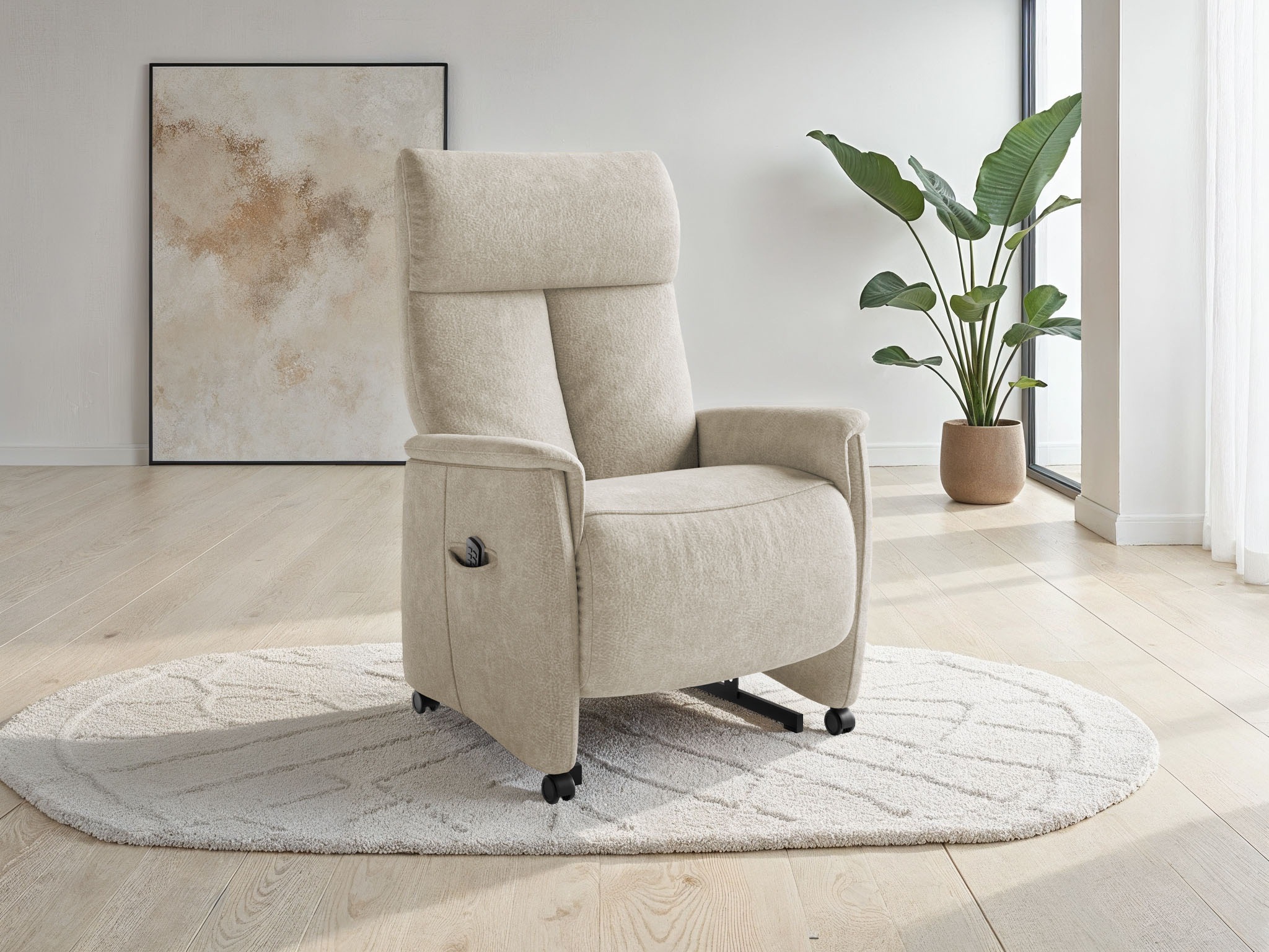 sit&more TV-Sessel "Cremona Comfort" wahlweise manuell oder elektrischer Funktion mit Akku