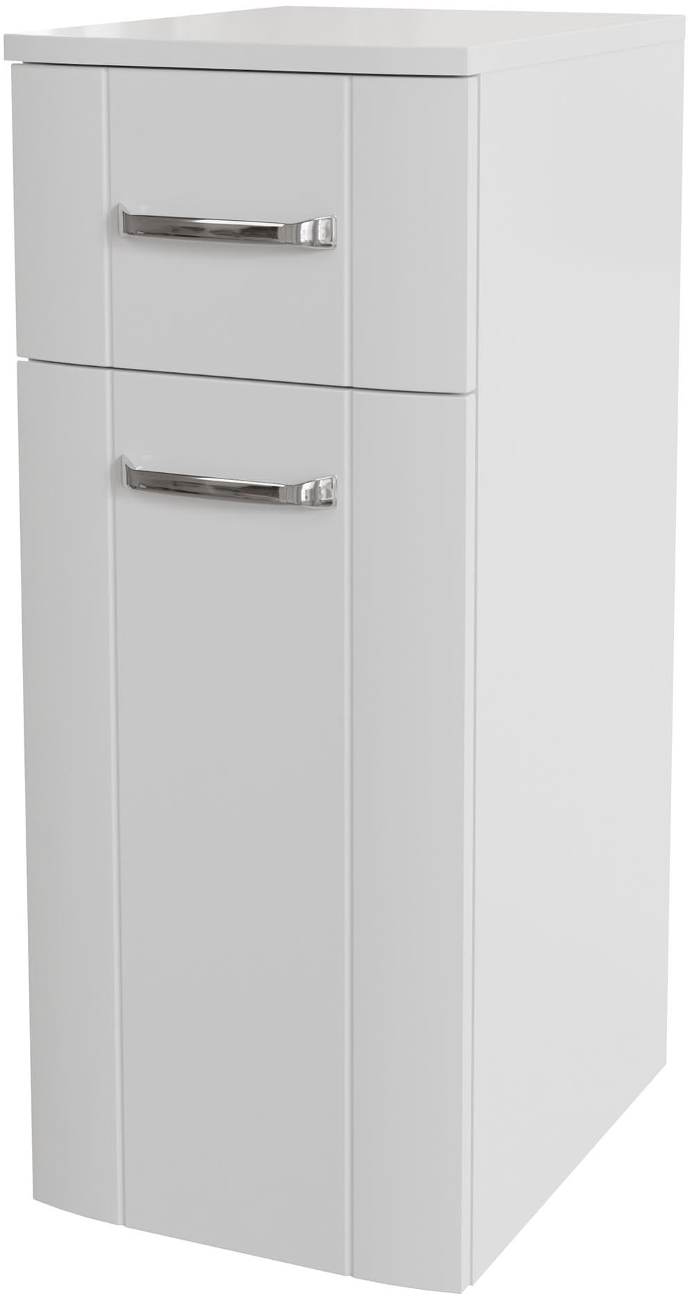 Image of Saphir Unterschrank "Serie 3006 Badschrank 30 cm breit, 1 Tür und 1 Schublade" Badezimmerschrank mit 1 Glas-Einlegeboden, 75 cm hoch, 38 cm tief