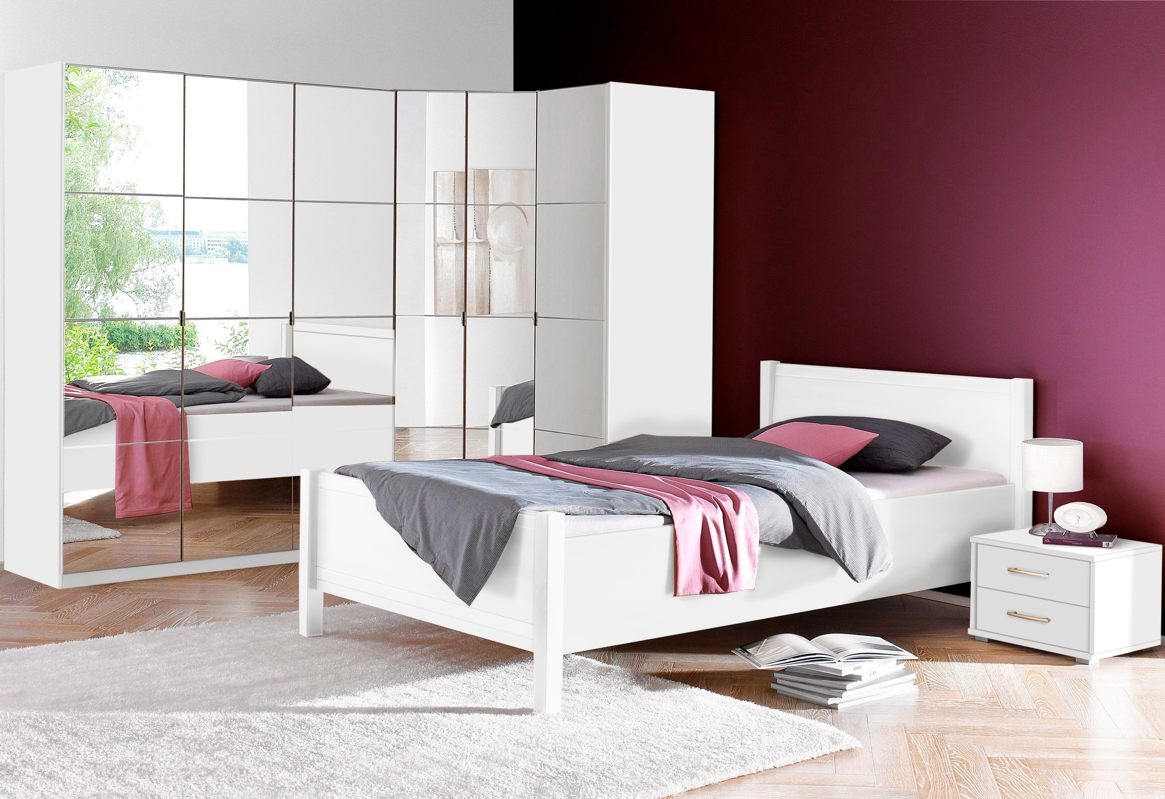 priess Kleiderschrank »Malaga«, mit Spiegelfront