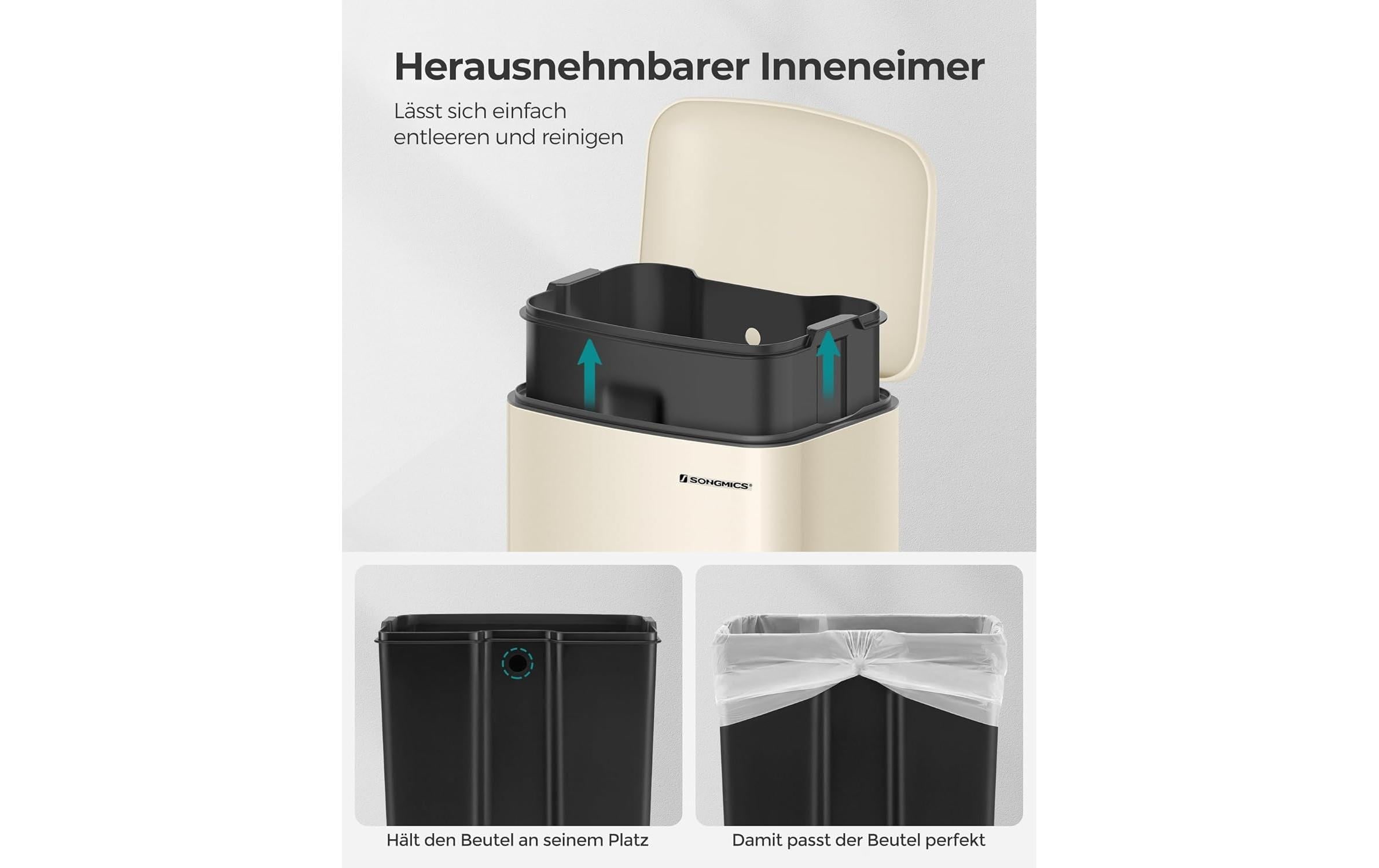 SONGMICS Mülleimer »mit Inneneimer 30 l« 1 Behälter