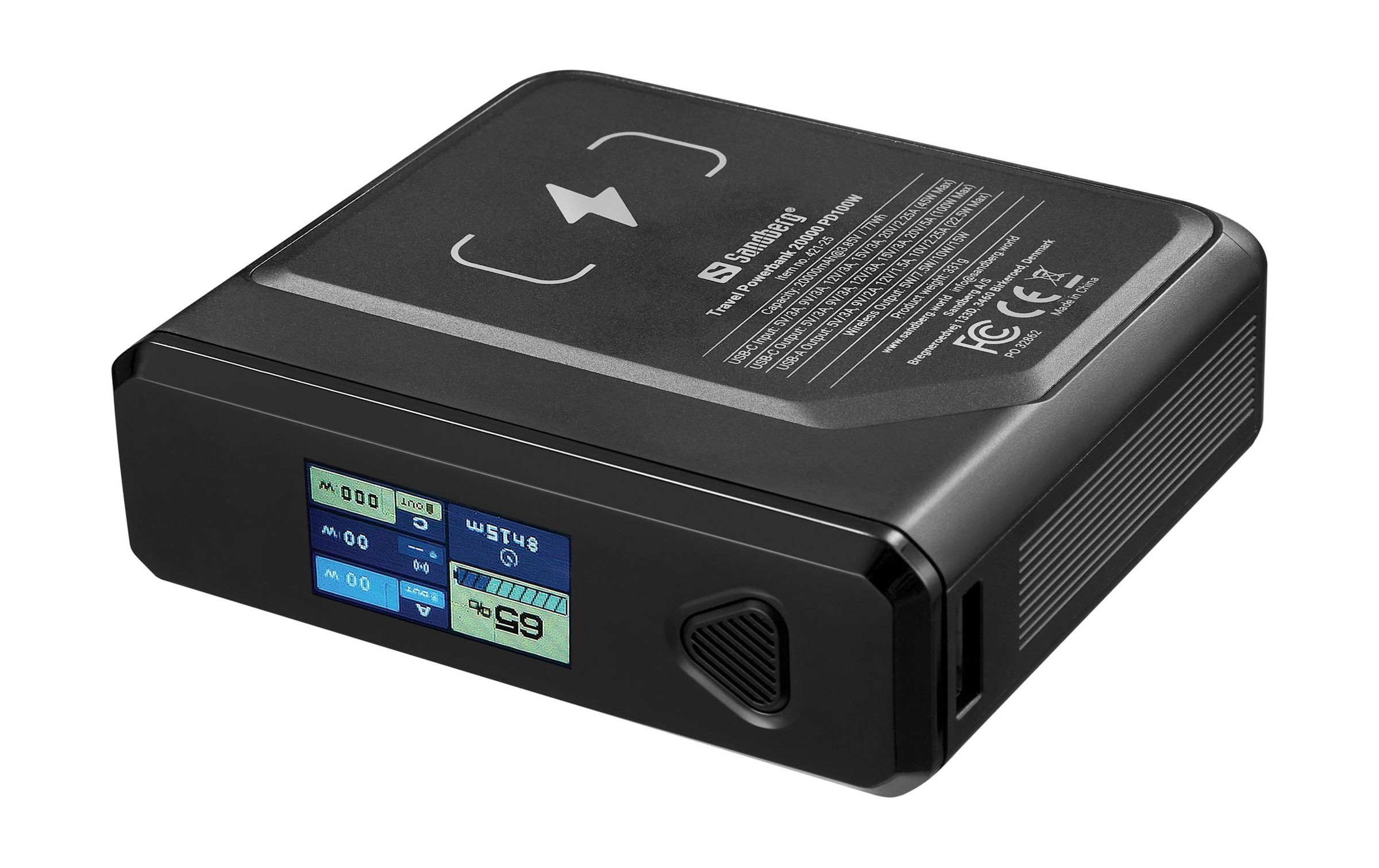 Sandberg Banque d'énergie »Travel 20000 mAh« Wireless Charger