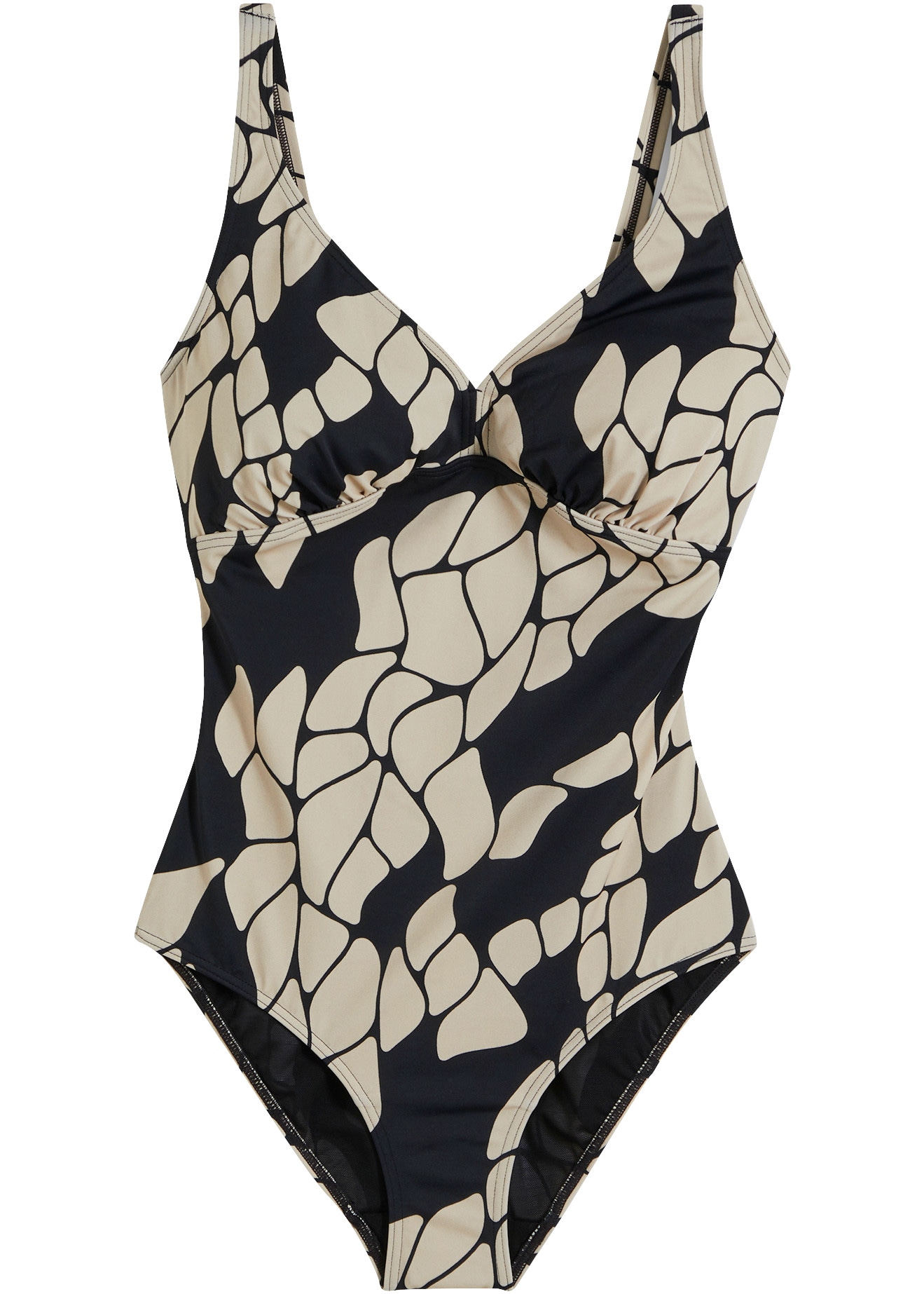 bonprix Maillot de bain avec impression élaborée, style sportif, en polyamide et élasthanne