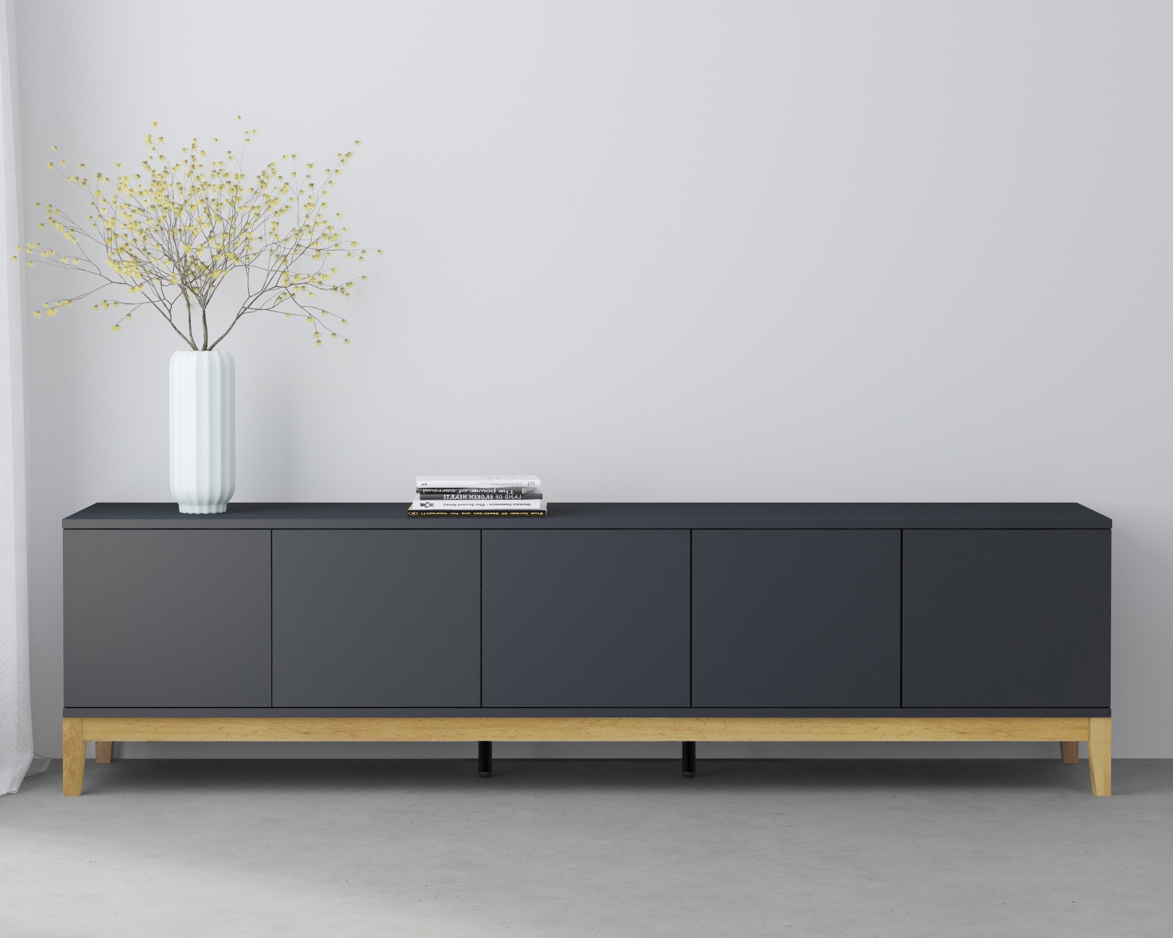 Image of GOODproduct Lowboard "Maryd" TV-Kommode mit Kabeldurchführung, Push-to-Open Funktion, Breite 200 cm