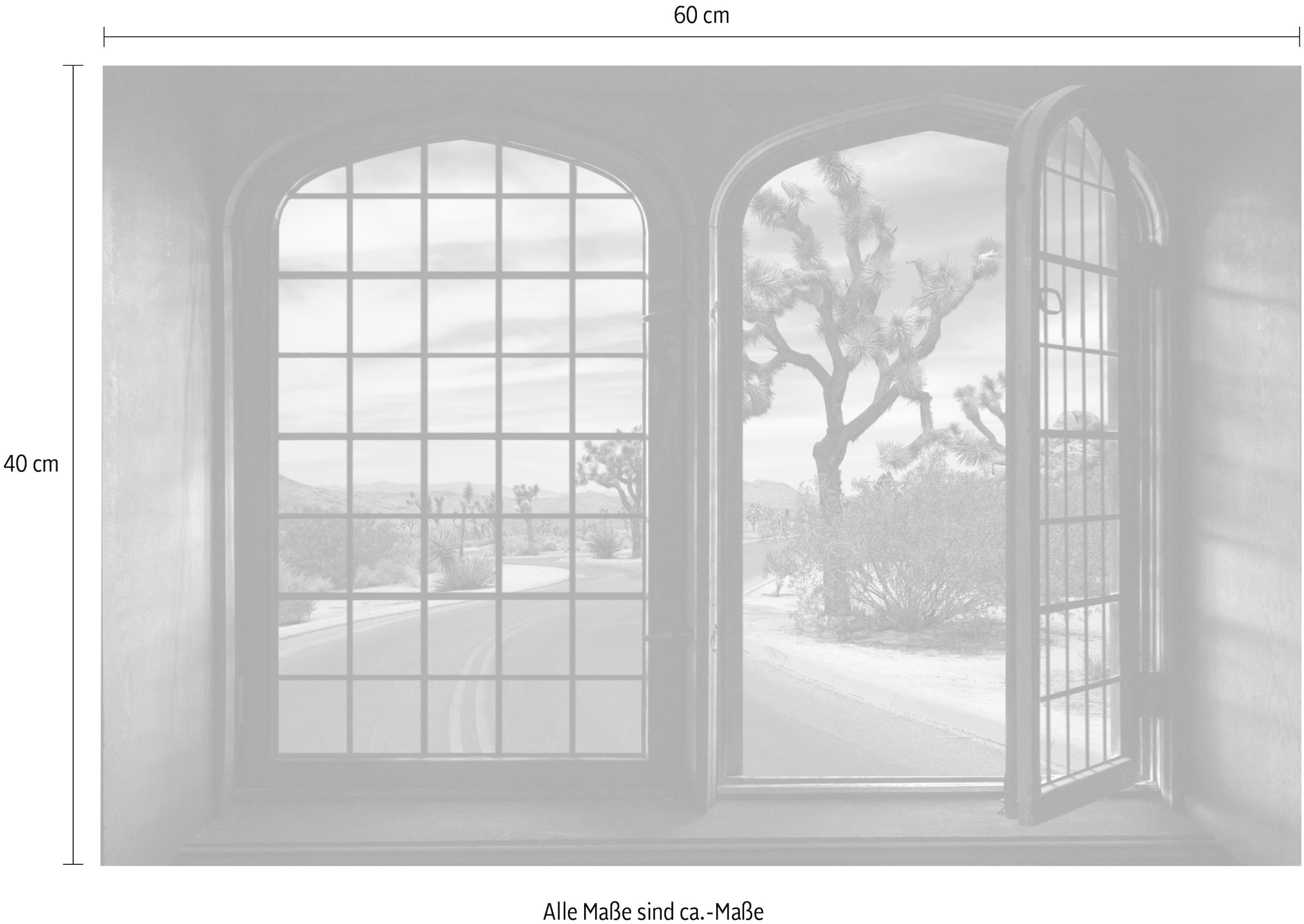 queence Autocollants muraux »Rout 66« Wandsticker, Wandbild, selbstklebend, 3D, Fenster