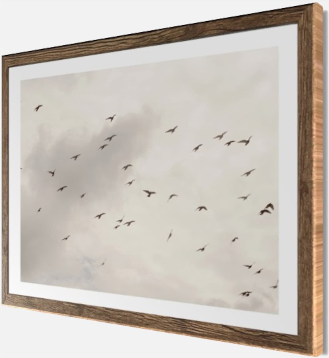 Bönninghoff Bild mit Rahmen »Wandbild gerahmt VÖGEL AM HIMMEL 40x50 cm – Wanddeko Natur Minimal« Himmel | Landschaft | Natur | Vogelbilder | Vögel 1 Stk. tlg. mit dekorativem Rahmen