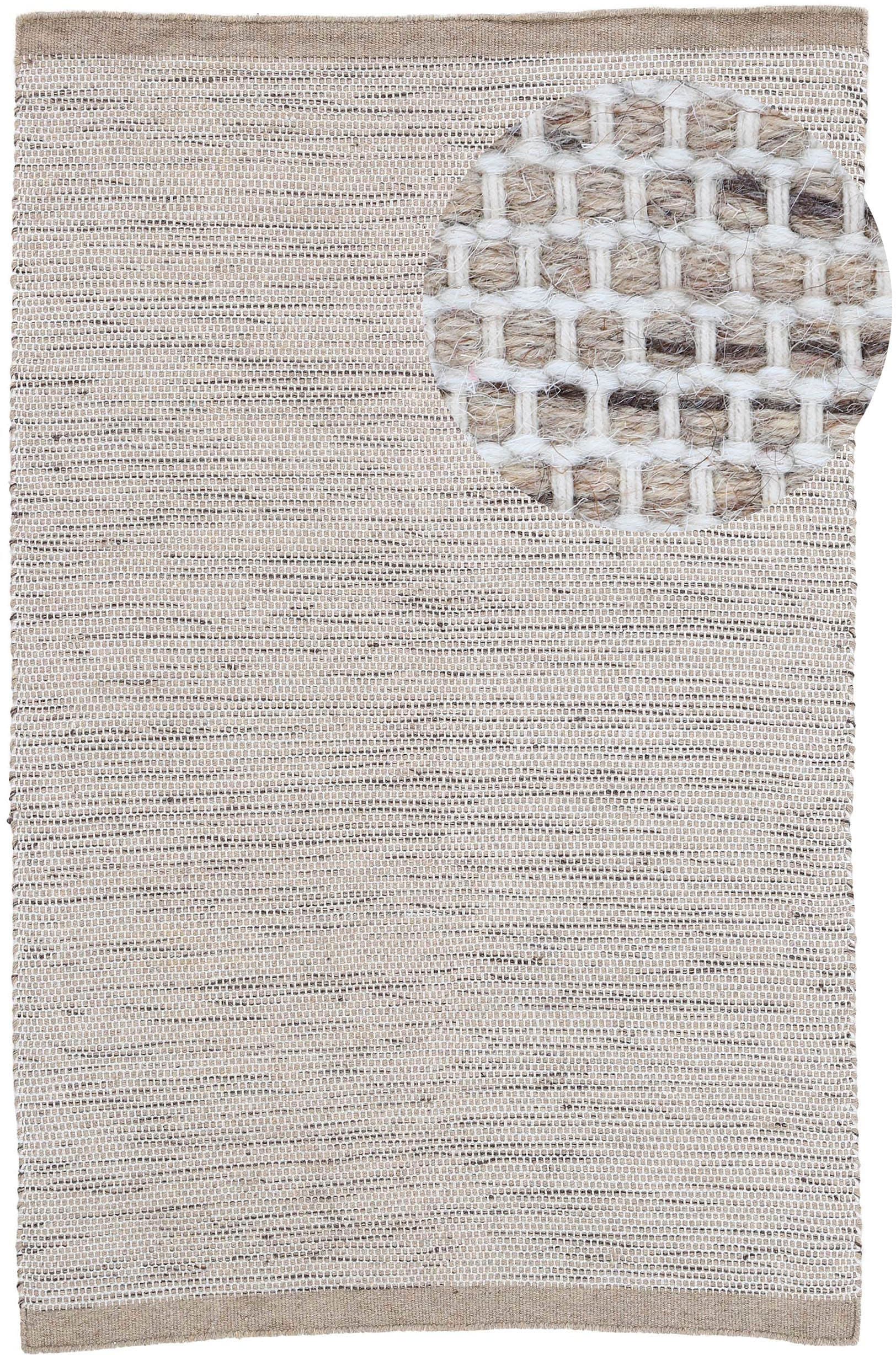 Image of carpetfine Wollteppich "Mona, auch als Läufer" rechteckig 5 mm Höhe 80% Wolle, Wendeteppich aus Wolle/Baumwolle, Wohnzimmer
