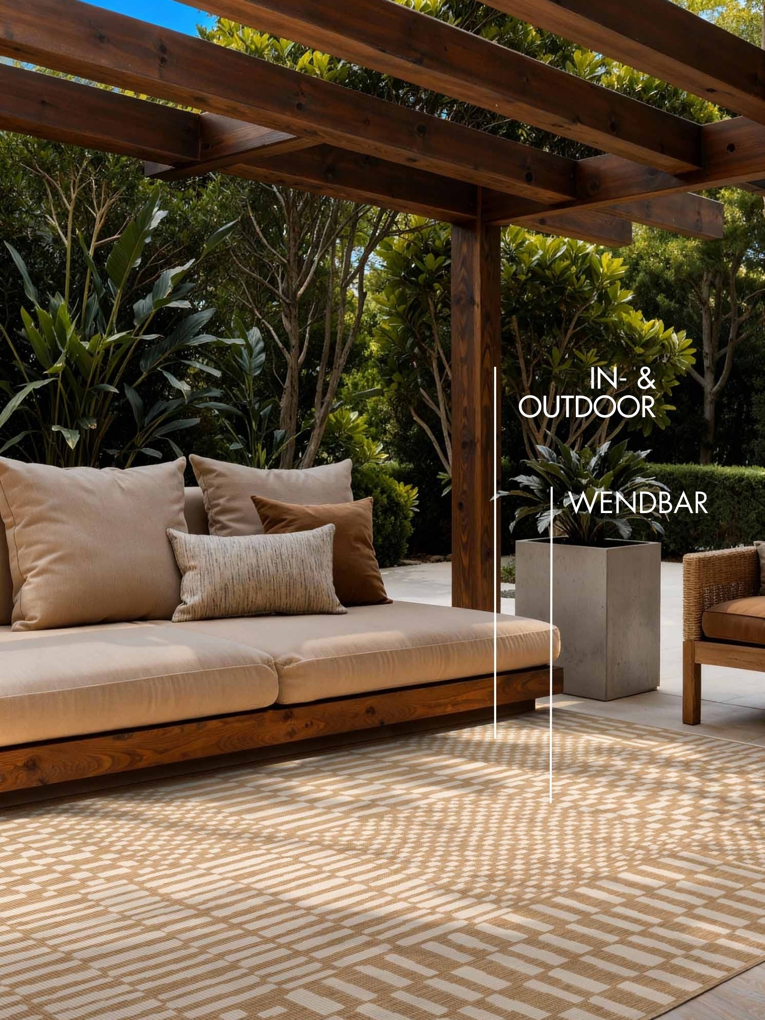 Ted Baker Teppich »Barkham , Wendeteppich« rechteckig 8 mm Höhe Designteppich, Wetterfest, Pflegeleicht, Modern, Wohnzimmer, Terrasse