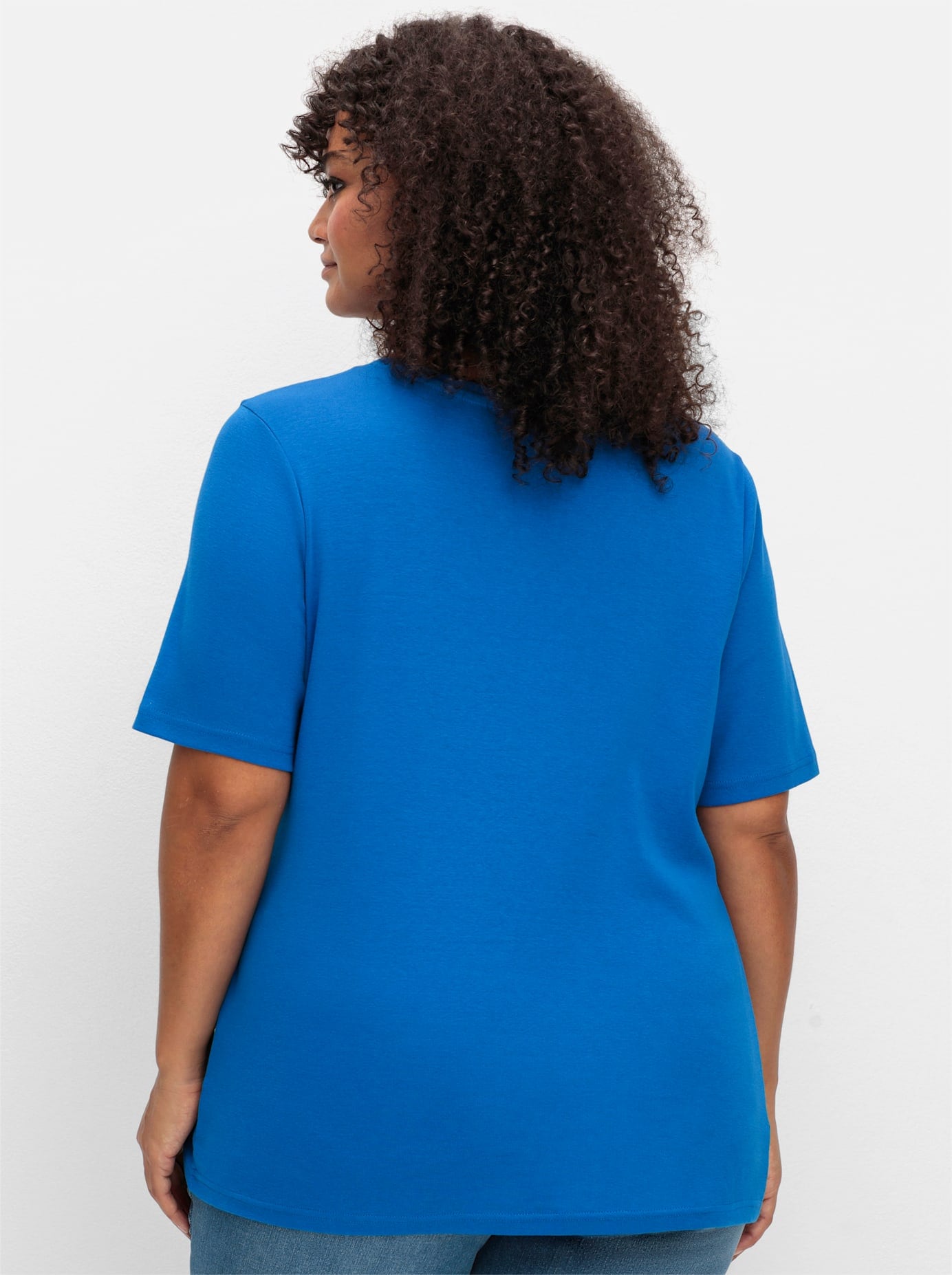 Sheego Kurzarmshirt »T-Shirt«, (1 tlg.)