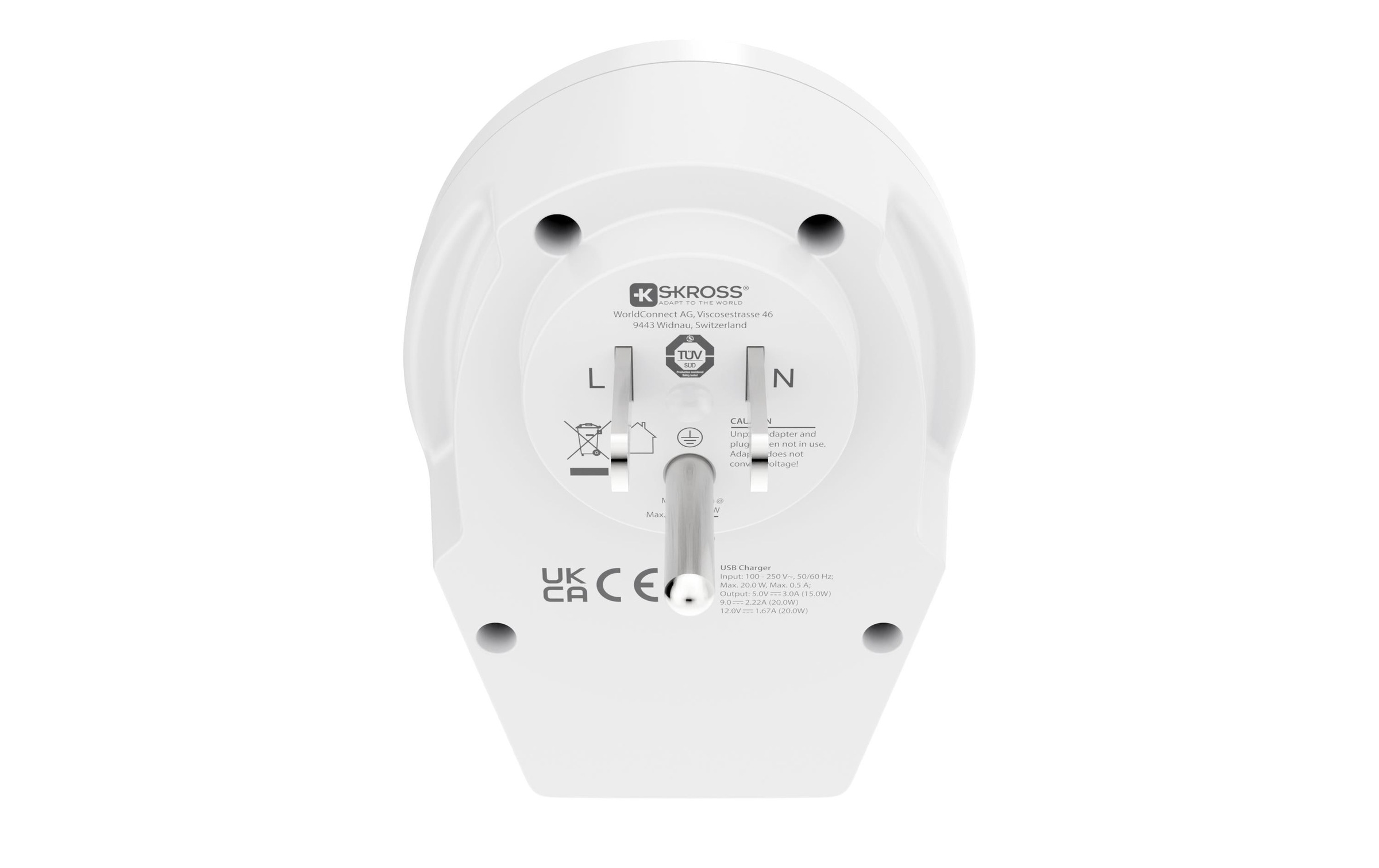 SKROSS Reiseadapter »Country World / USA, USB«