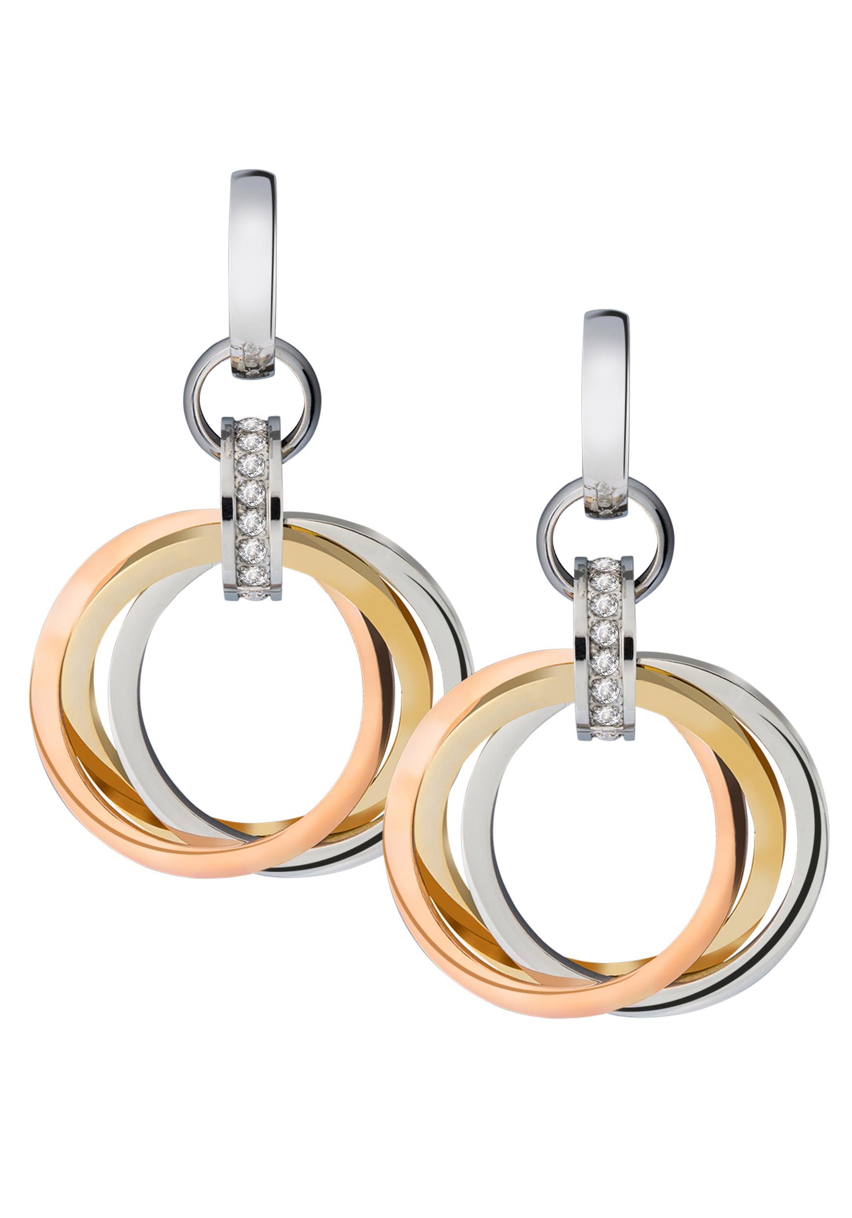 Paar Creolen »Patty tricolor, TJ065«