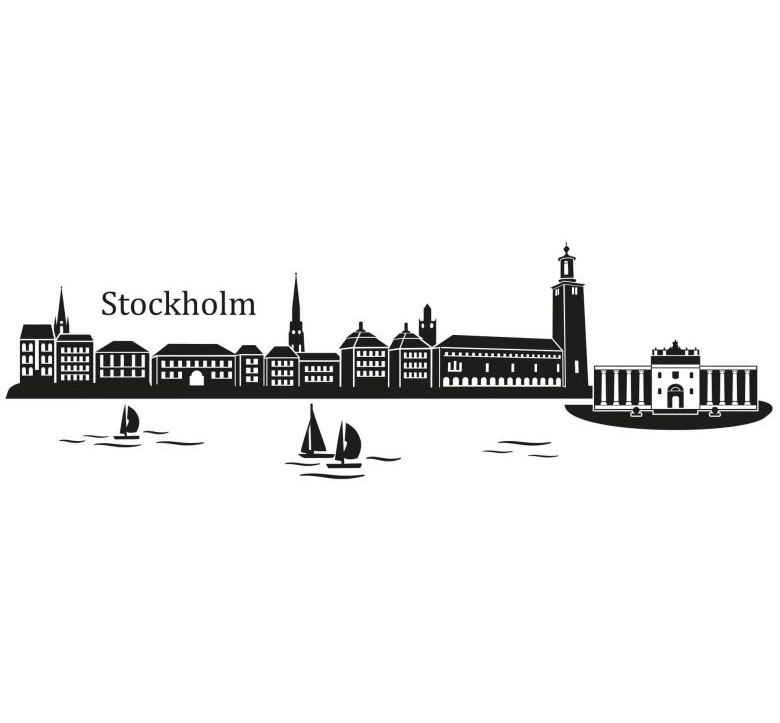 Image of Wall-Art Wandtattoo »XXL Stadt Skyline Stockholm 80cm«, (1 St.) bei Ackermann Versand Schweiz