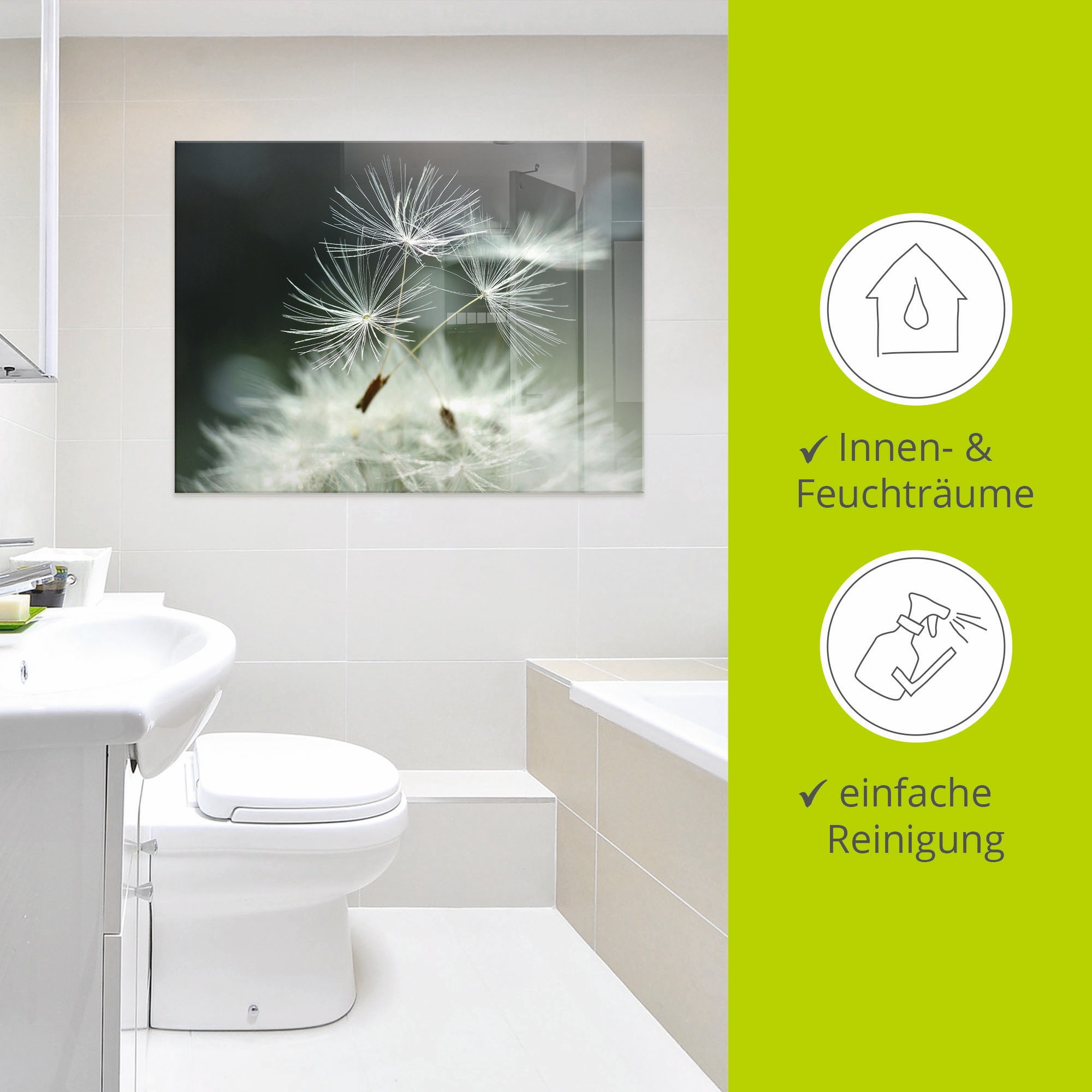 Artland Glasbild »Pusteblume Facility« Blumen 1 Stk. tlg. in verschiedenen Grössen