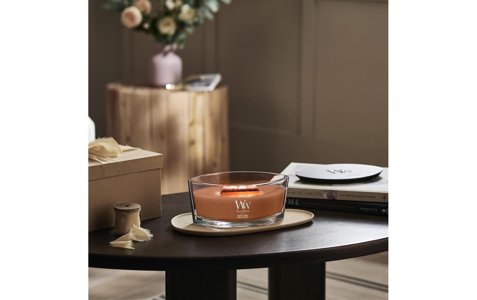 Woodwick Duftkerze "Radiant Amber Ellipse"