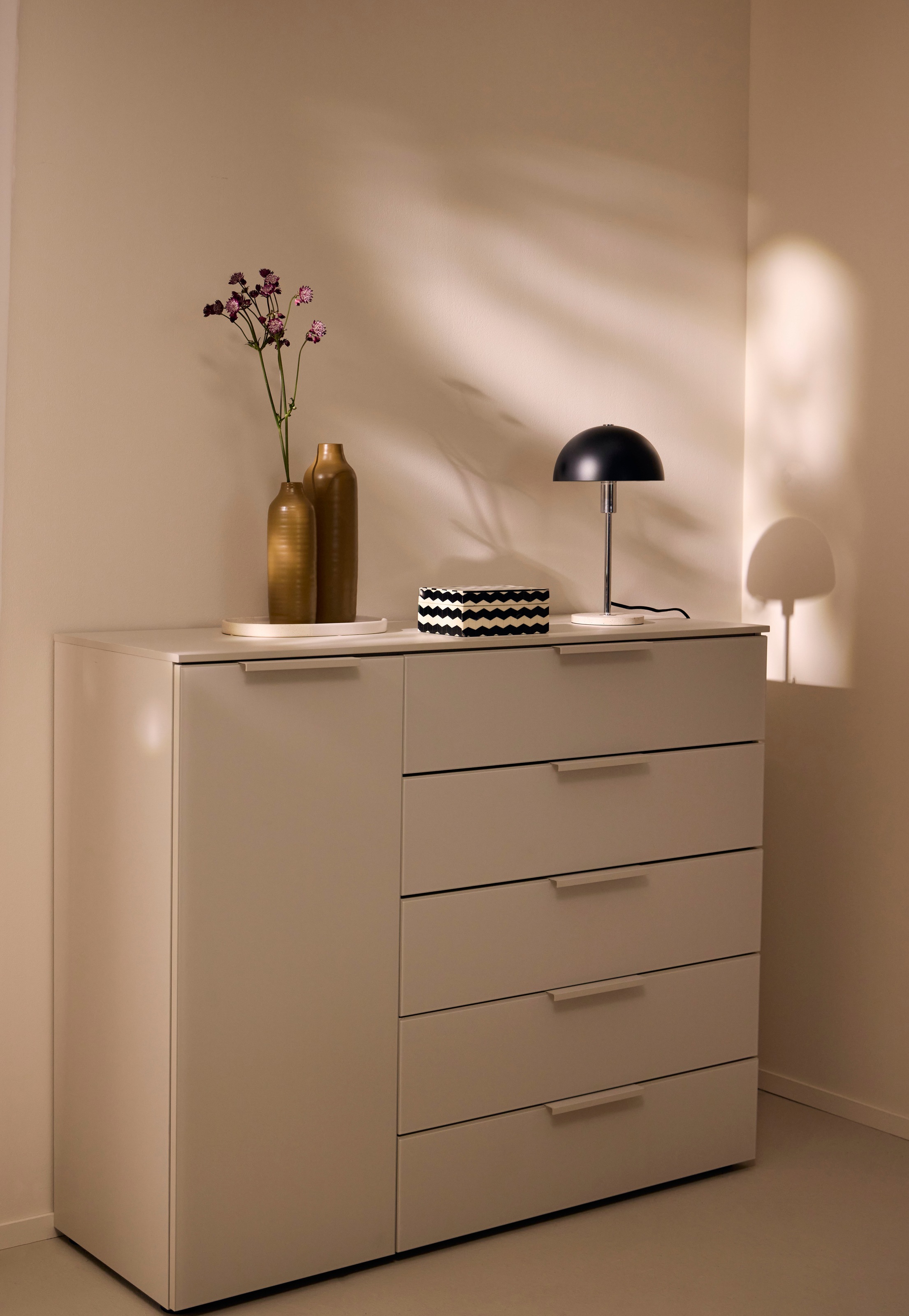 LeGer Home by Lena Gercke Kommode »Kommode Sideboard Schubladen Türenkommode SERINA eleganter Eyecatcher« inkl. SOFT-CLOSE-FUNKTION,  mit 5 Schubkästen und 1 Tür sowie Metallgriffen MADE IN GERMANY