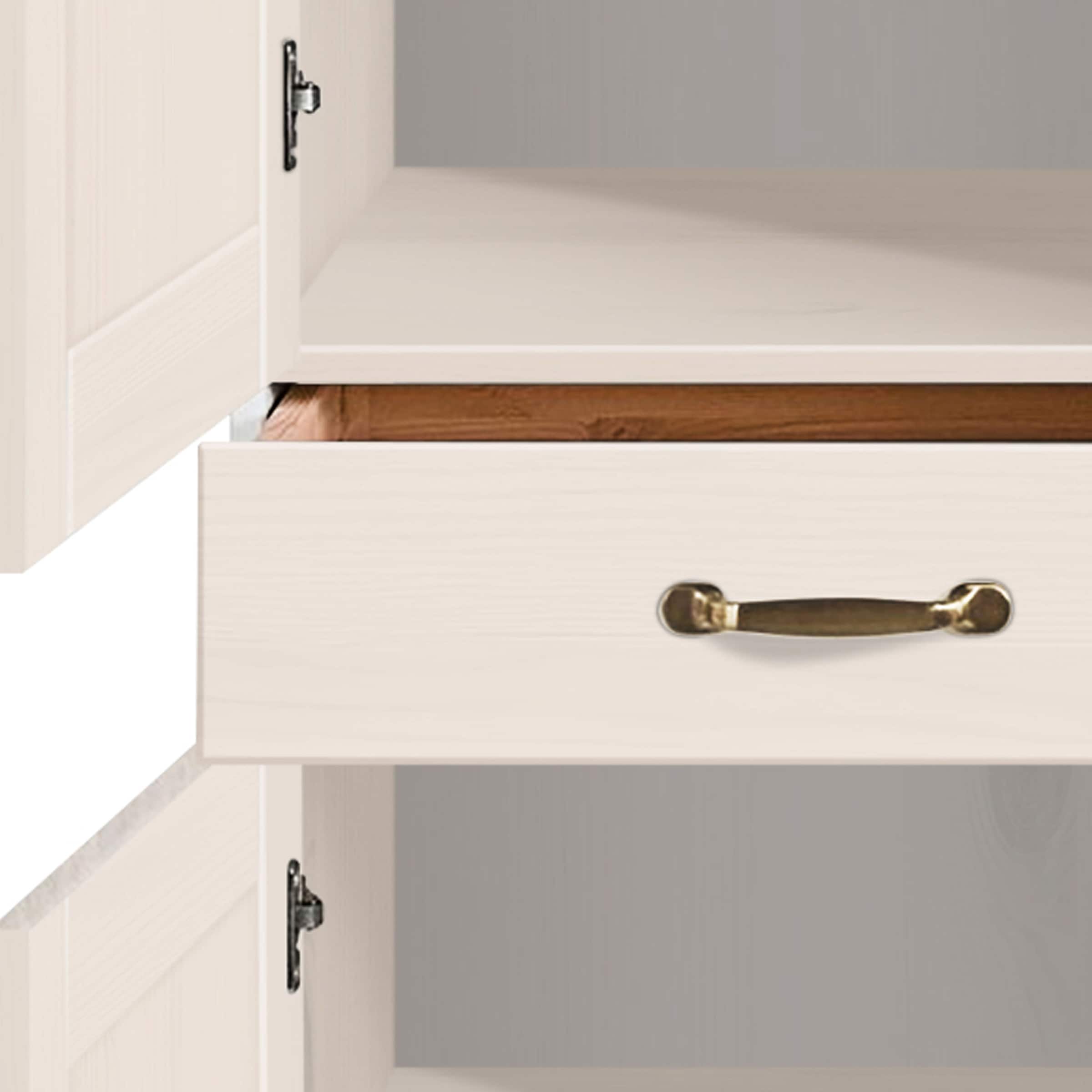 Home affaire Armoire haute »Alby« Largeur 75 cm, 2 portes, 1 tiroir, 6 compartiments ouverts
