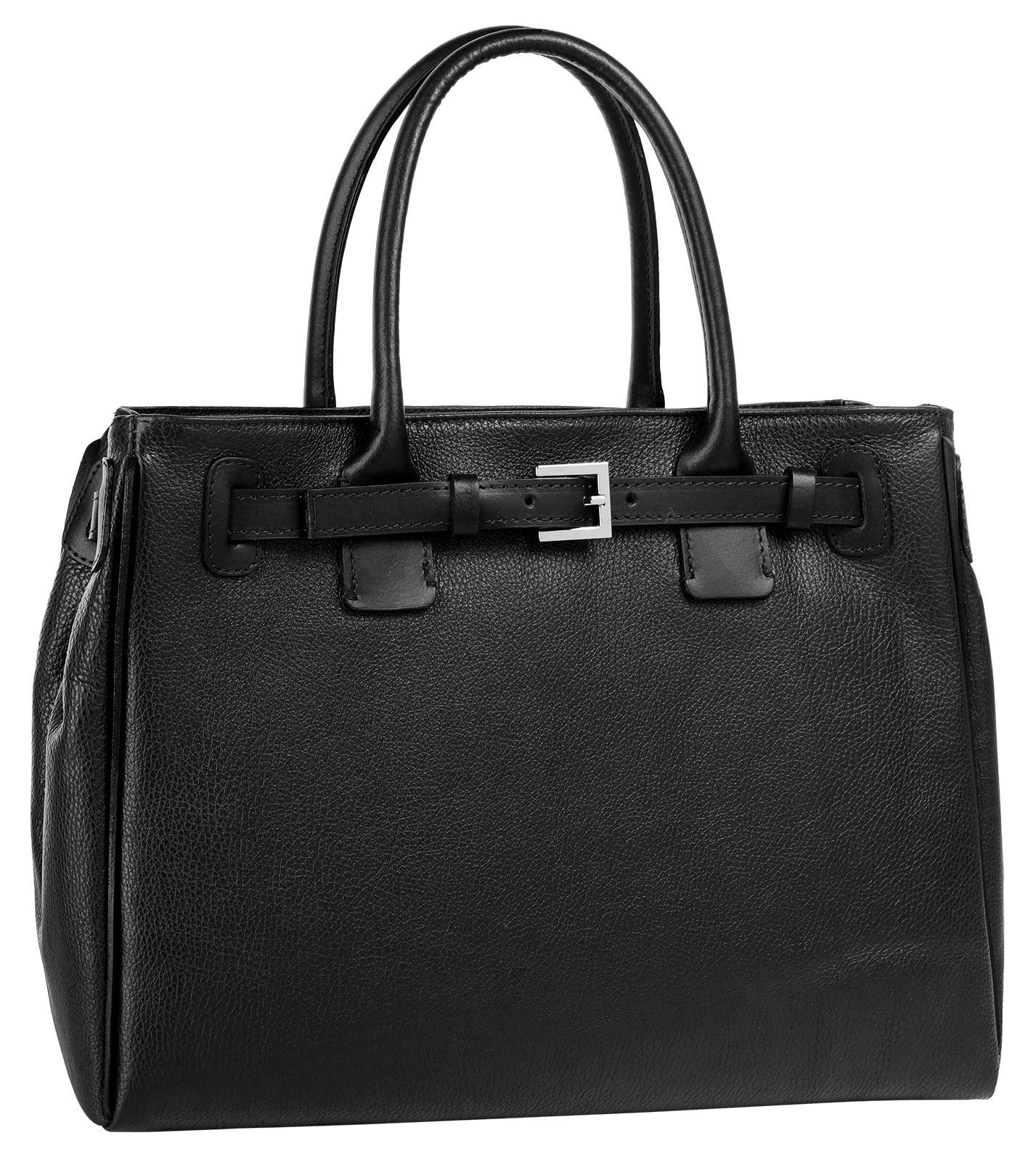 Cluty Henkeltasche, echt Leder, Made in Italy