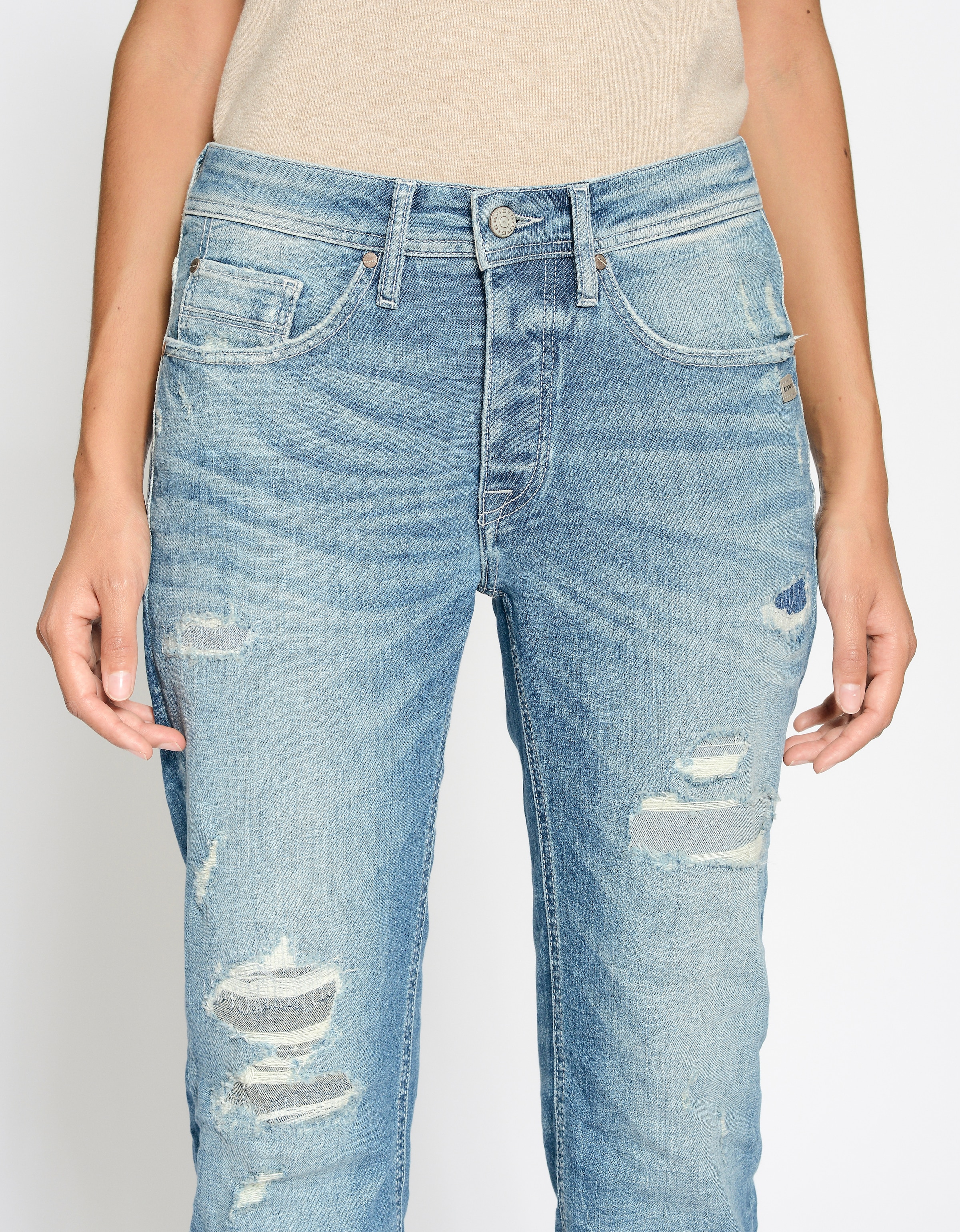 GANG Boyfriend-Jeans »94NICA CROPPED«, mit geraden und verkürzten Beinverlauf