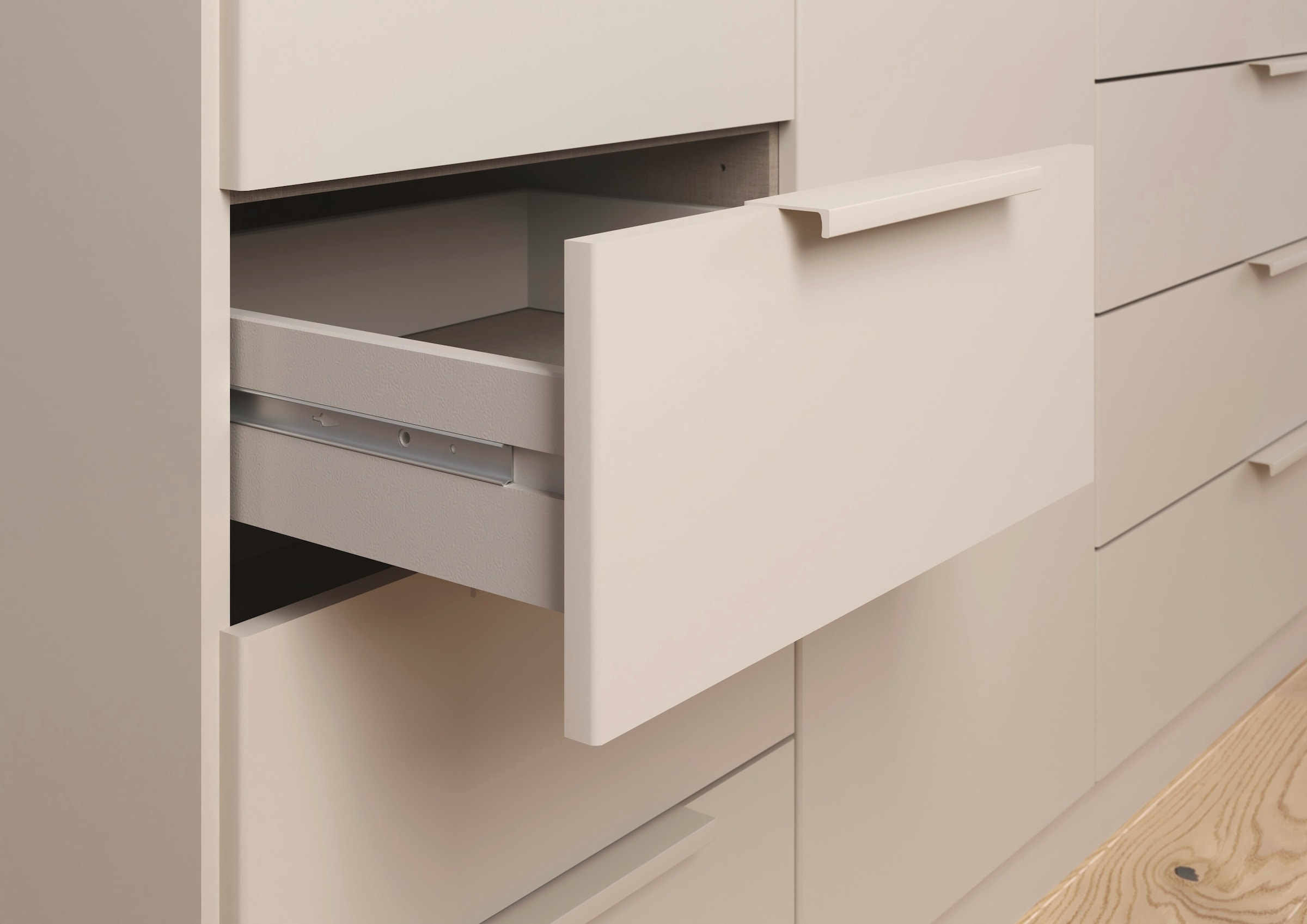 GOODproduct Kleiderschrank »Mehrzweckschrank Schrank Schlafzimmer Garderobe Mietswohnung XEELINA« Mehr Flexibilität durch variable Schubladenanordnung MADE IN GERMANY