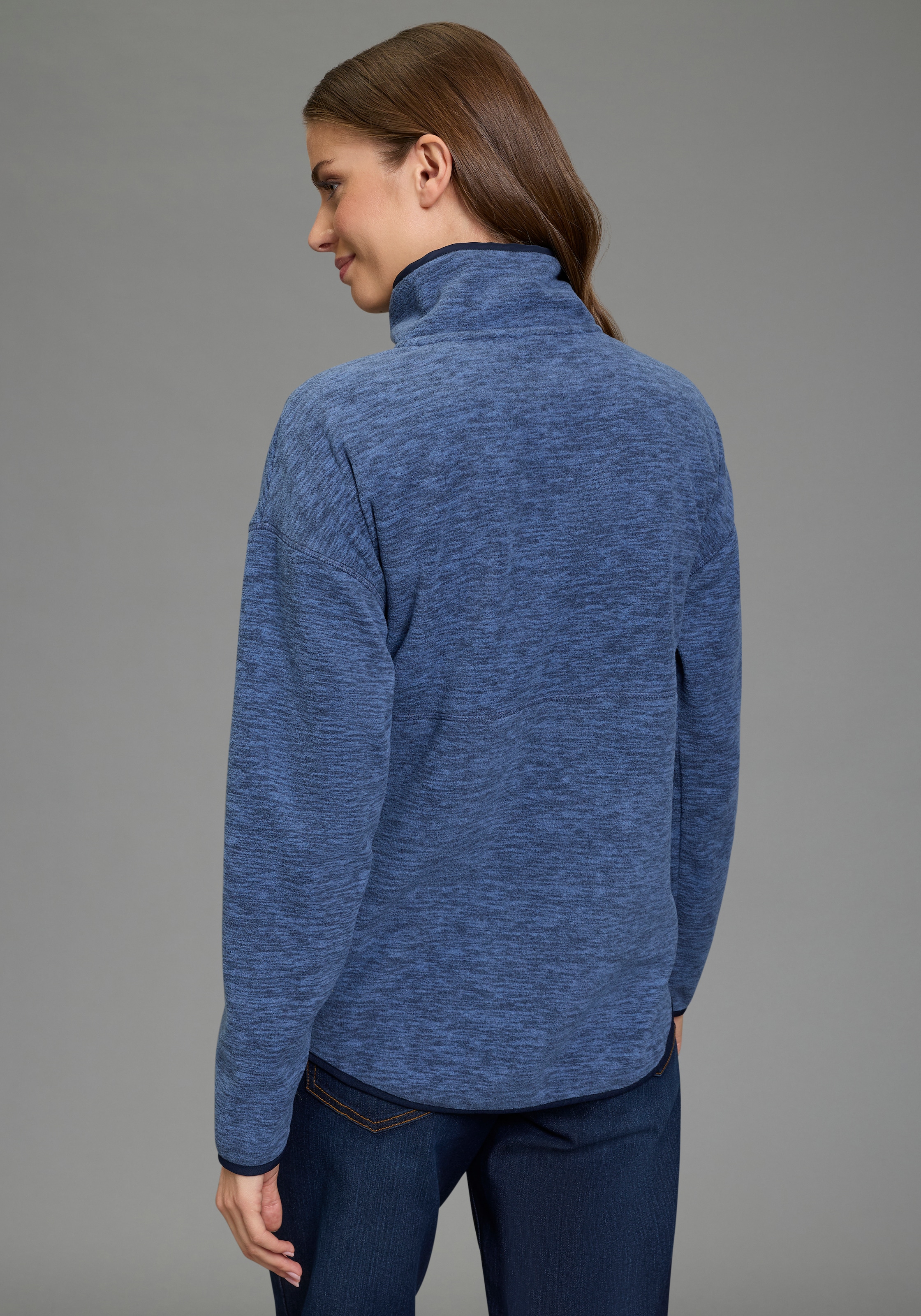 Ocean Sportswear Fleecepullover , mit Logostickerei, mit Reissverschluss, mit Kängurutasche
