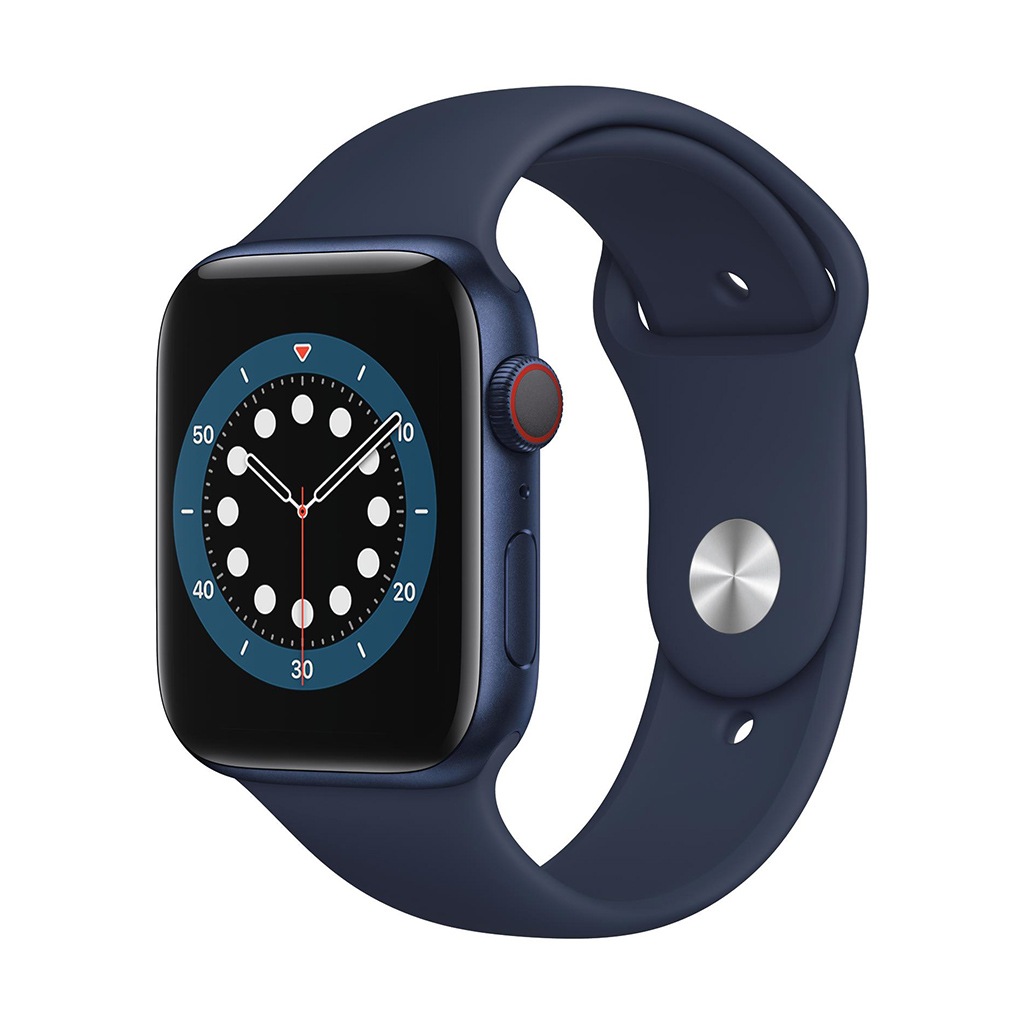 Image of Apple Smartwatch »Serie 6, GPS Cellular, 44 mm Aluminium-Gehäuse mit Sportarmband«, (Watch OS M09A3FD/A) bei Ackermann Versand Schweiz