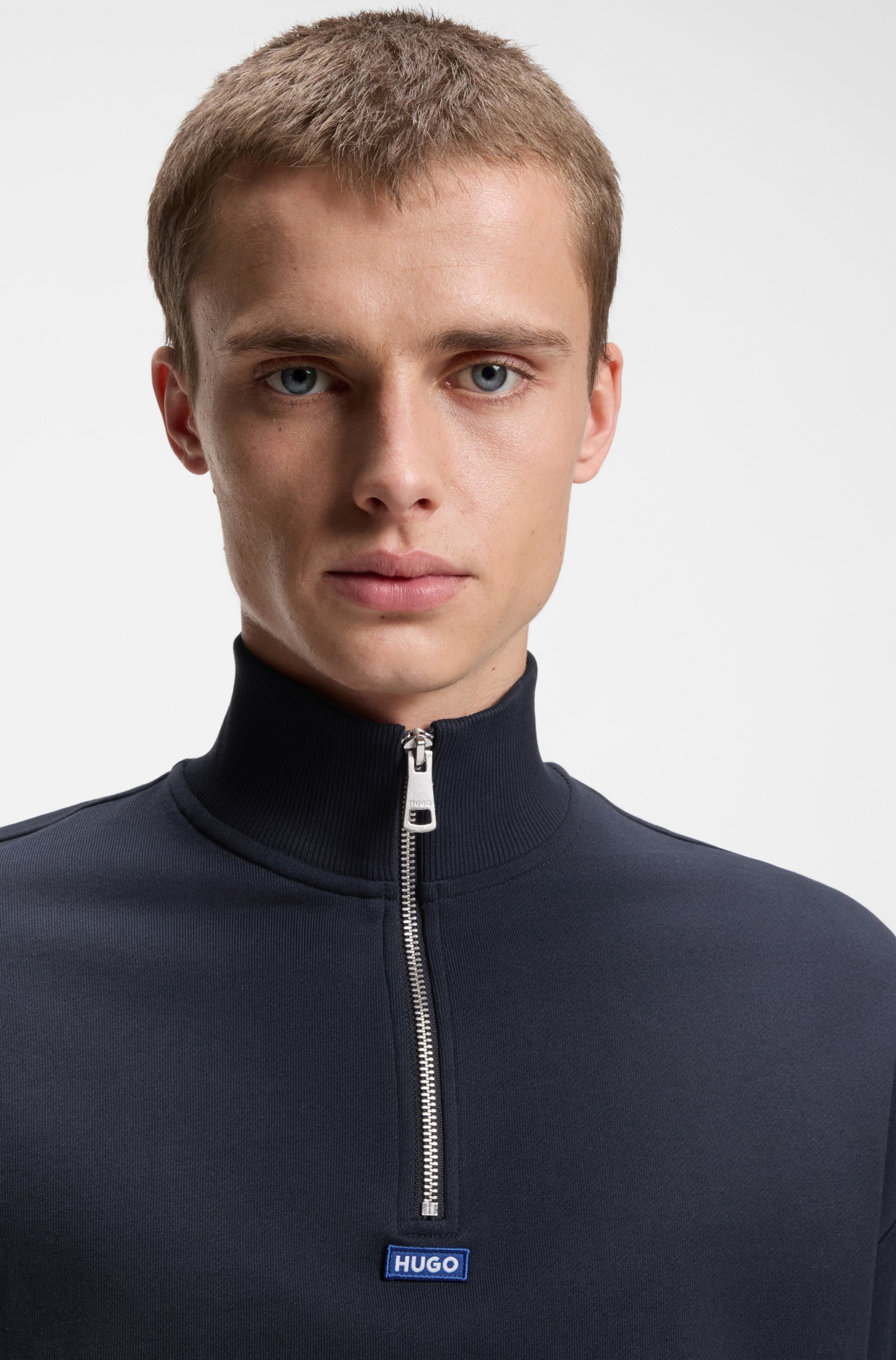 HUGO Sweat-shirt »Neeler«, avec col Troyer
