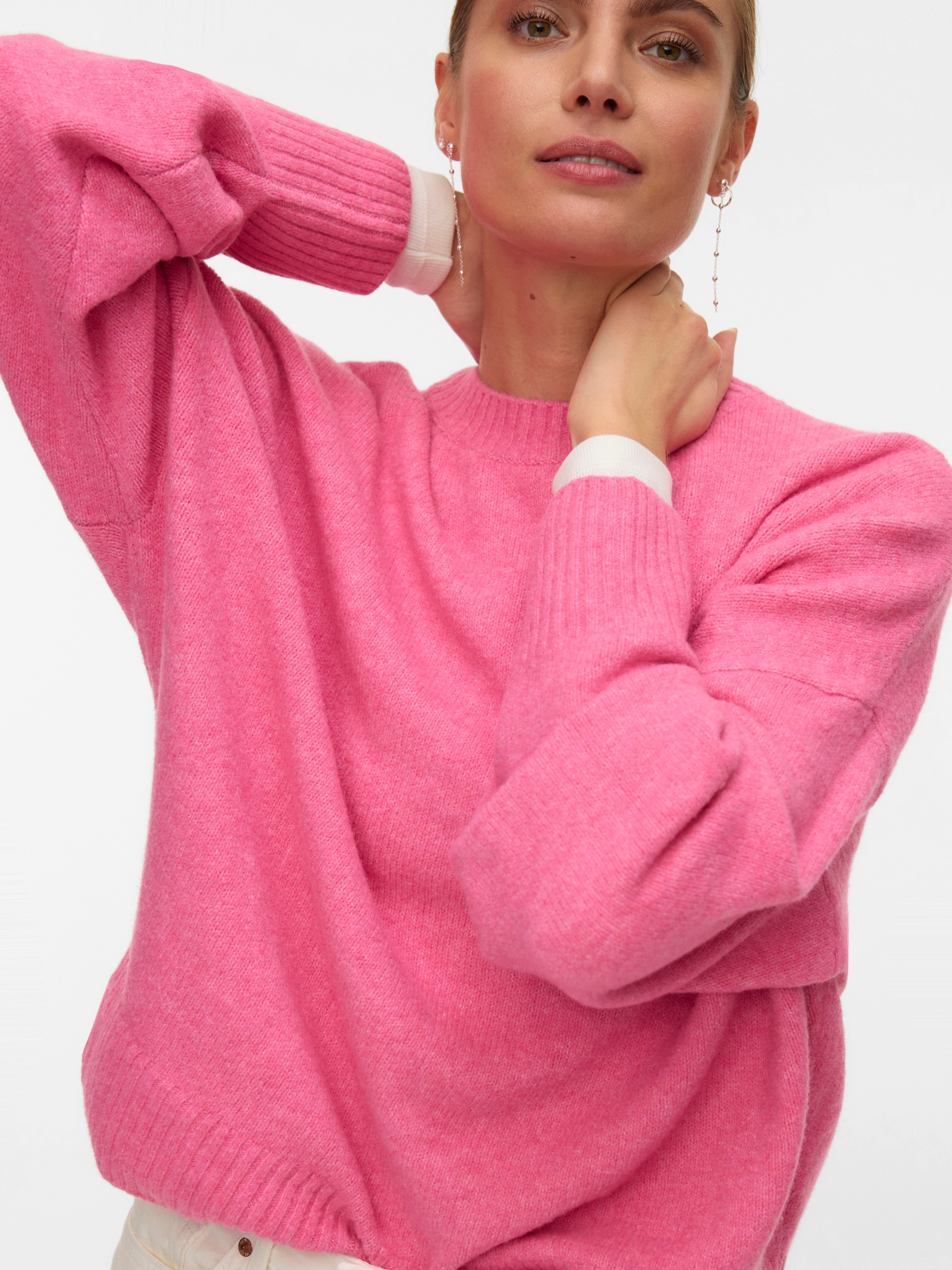 Image of Vero Moda Strickpullover "VMBOOM LS O-NECK PULLOVER GA NOOS" Oversized