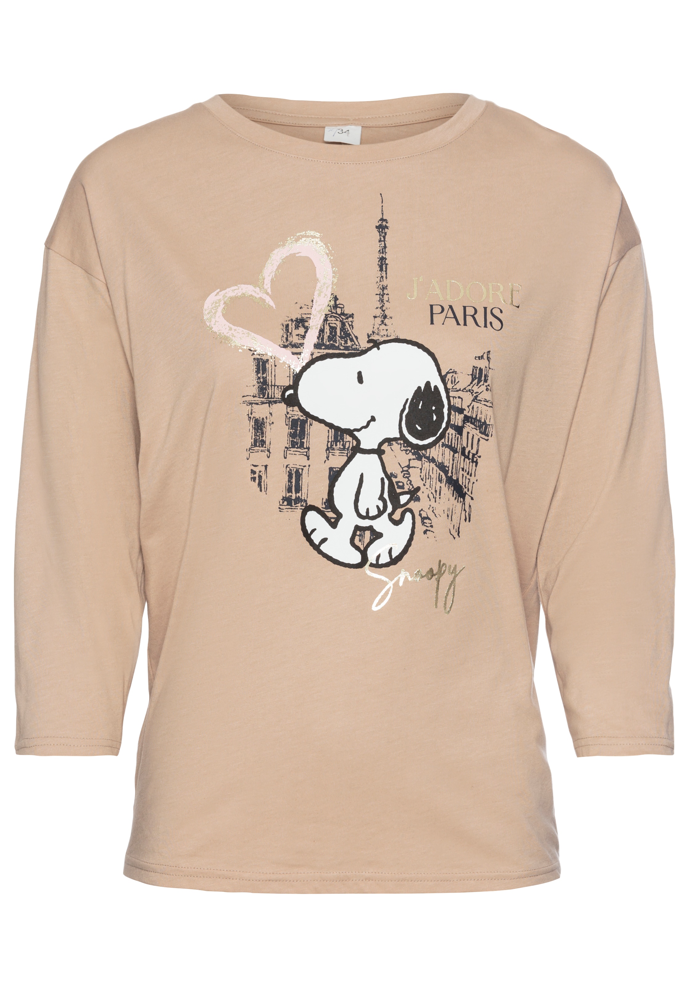 Laura Scott 3/4-Arm-Shirt, mit Snoopy-Print - NEUE KOLLEKTION