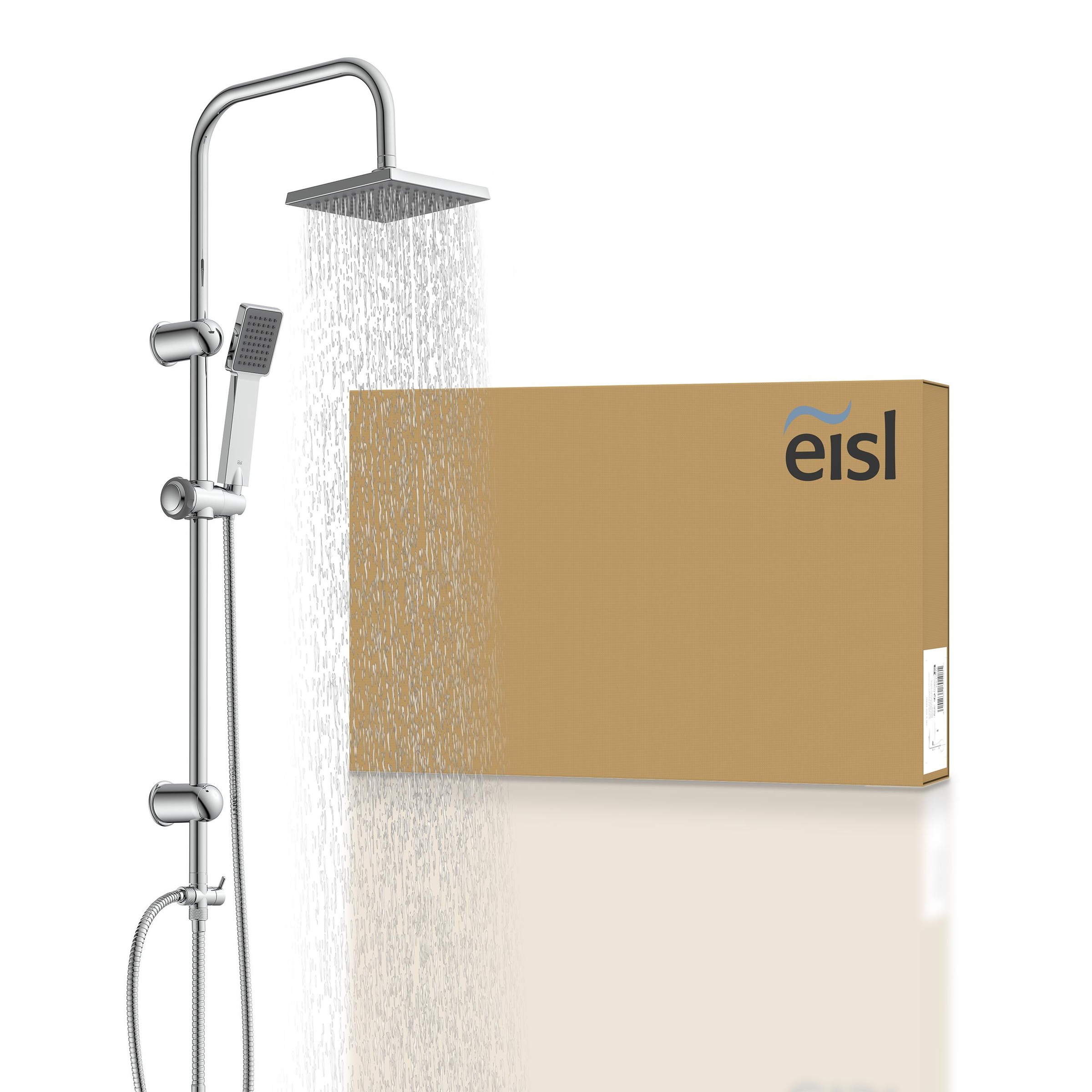 Image of Schütte Brausegarnitur "EASY ENERGY" höhenverstellbar, Antikalk, Edelstahl