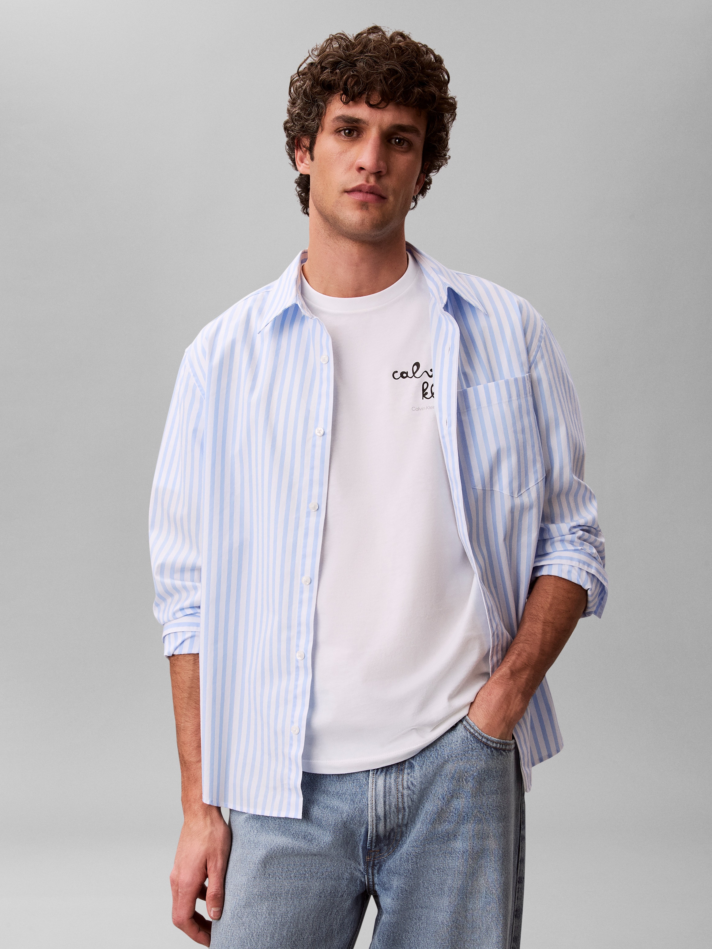 Calvin Klein Jeans T-shirt »LINES SEASONAL« Coupe régulière avec imprimé