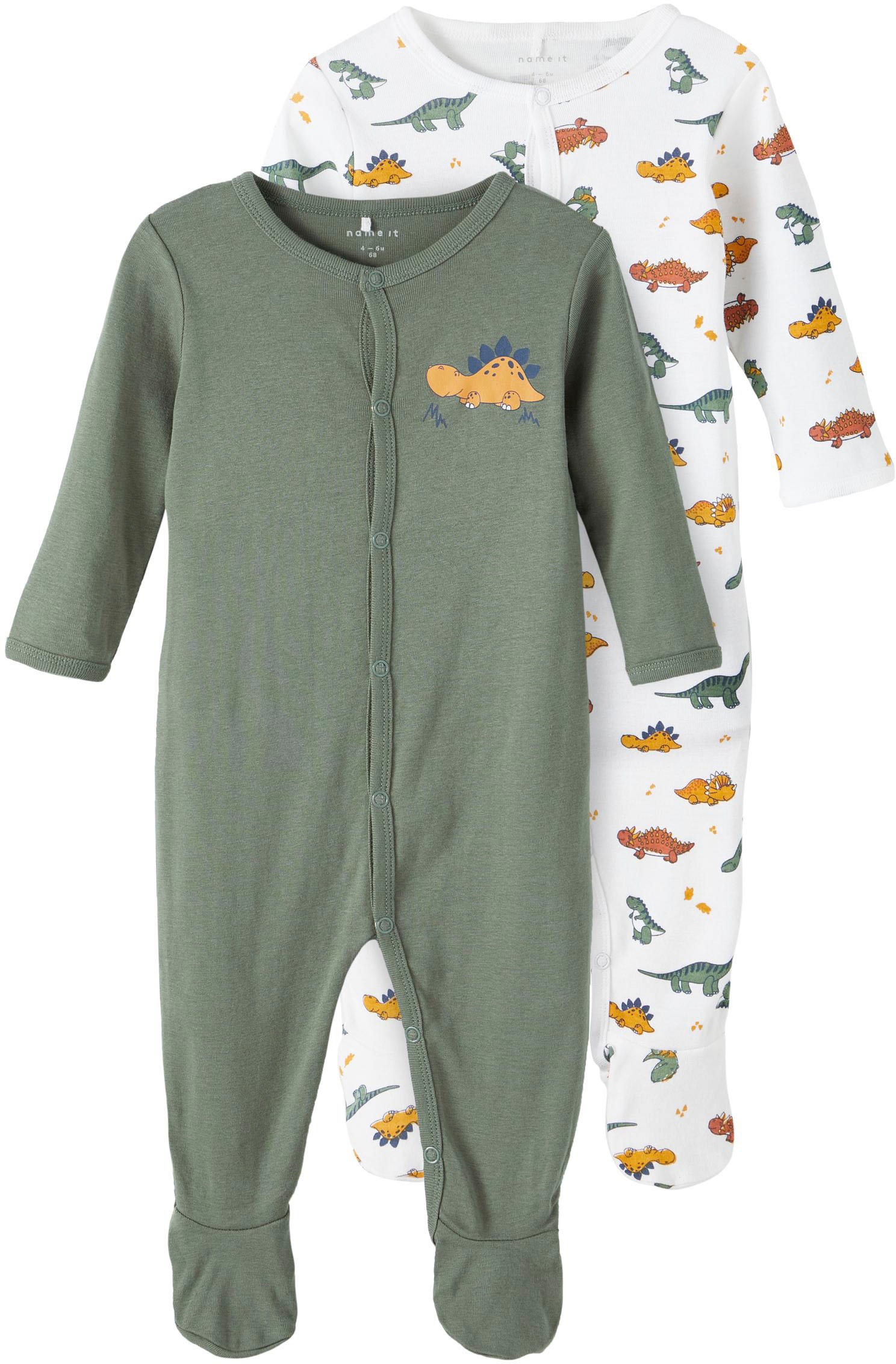 Schlafoverall »NBMNIGHTSUIT 2P W/F LAUREL DINO«, (Packung, 2 tlg.)