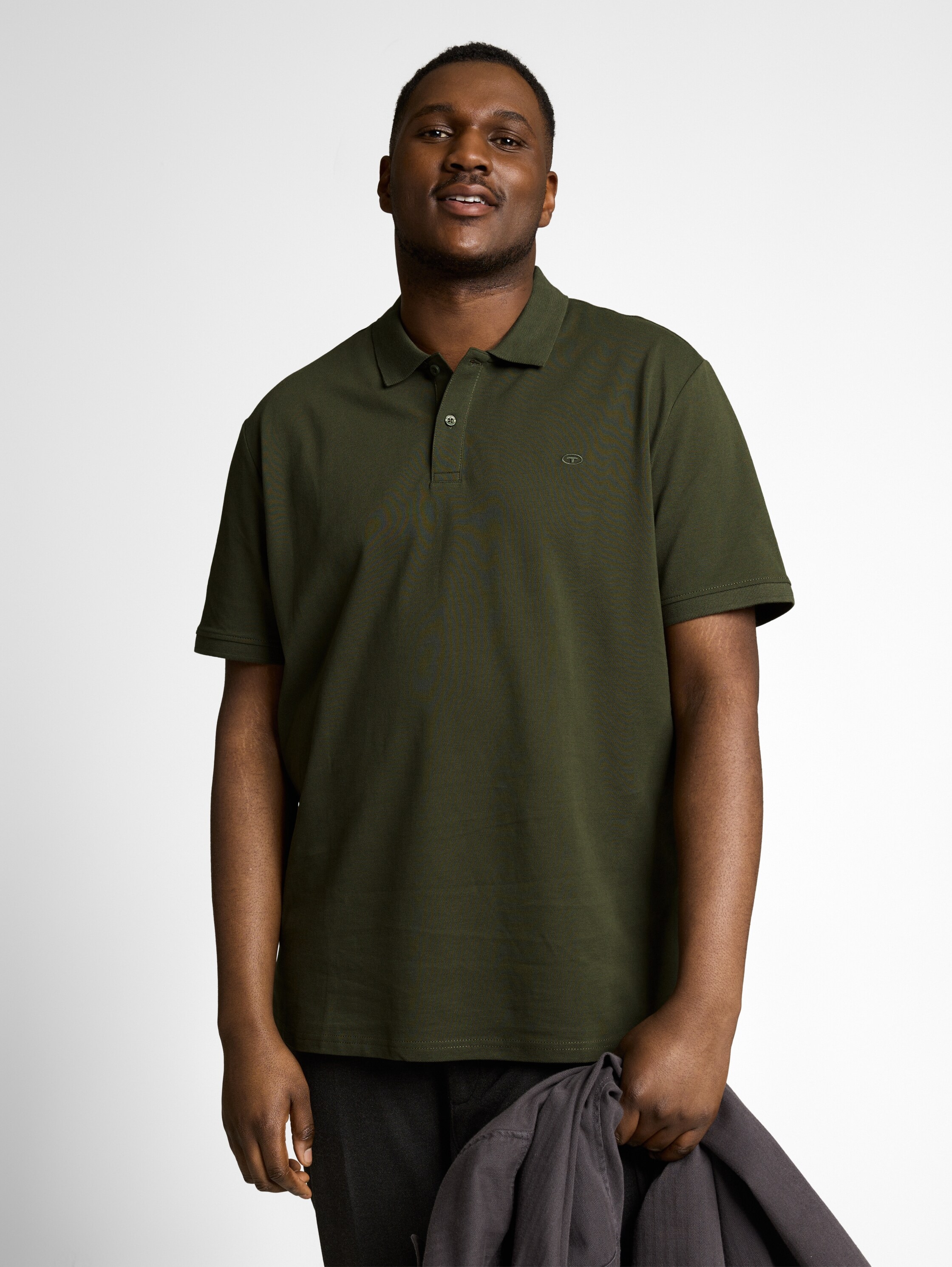 Image of TOM TAILOR PLUS Poloshirt mit Logo-Stickerei - Grosse Grössen