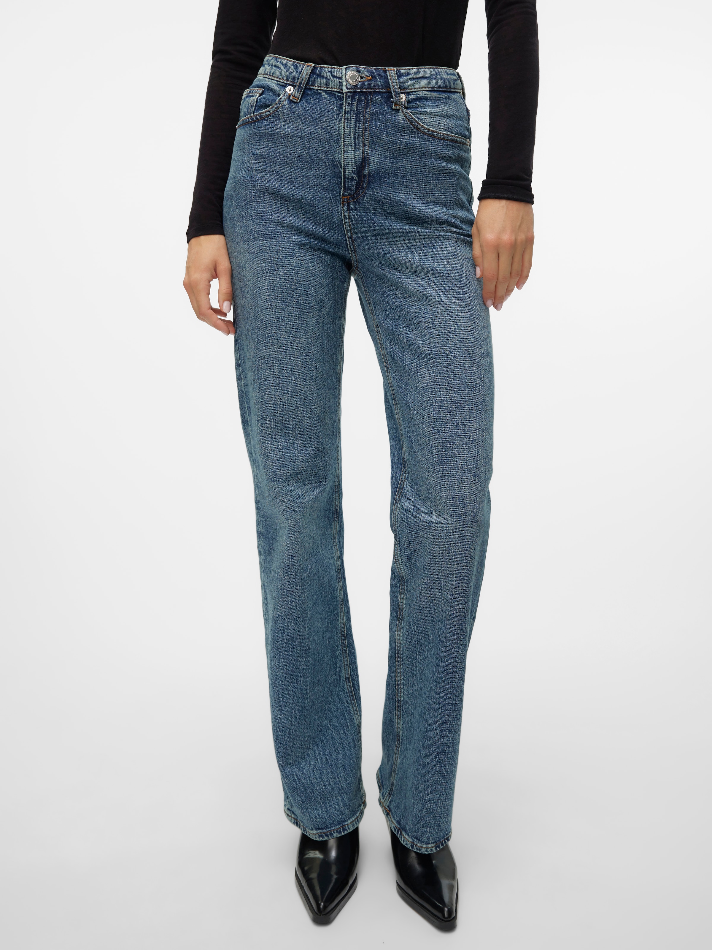 Image of Vero Moda High-waist-Jeans "VMTESSA HR WIDE JEANS RA394 GA NOOS"