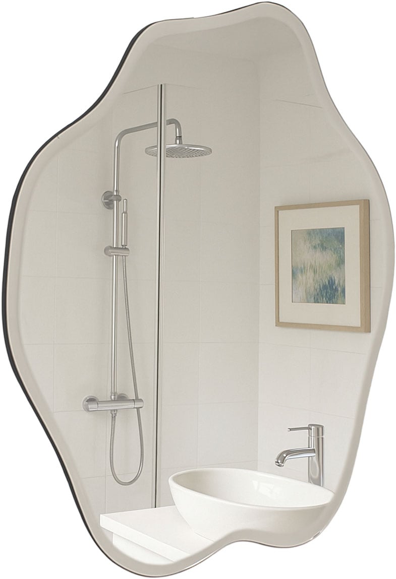 homsy by Ana Johnson Miroir mural »Missimi, Wanddekoration, 45x55cm« wellenförmig, wolkenförmig, Eleganz mit transparentem Rahmen