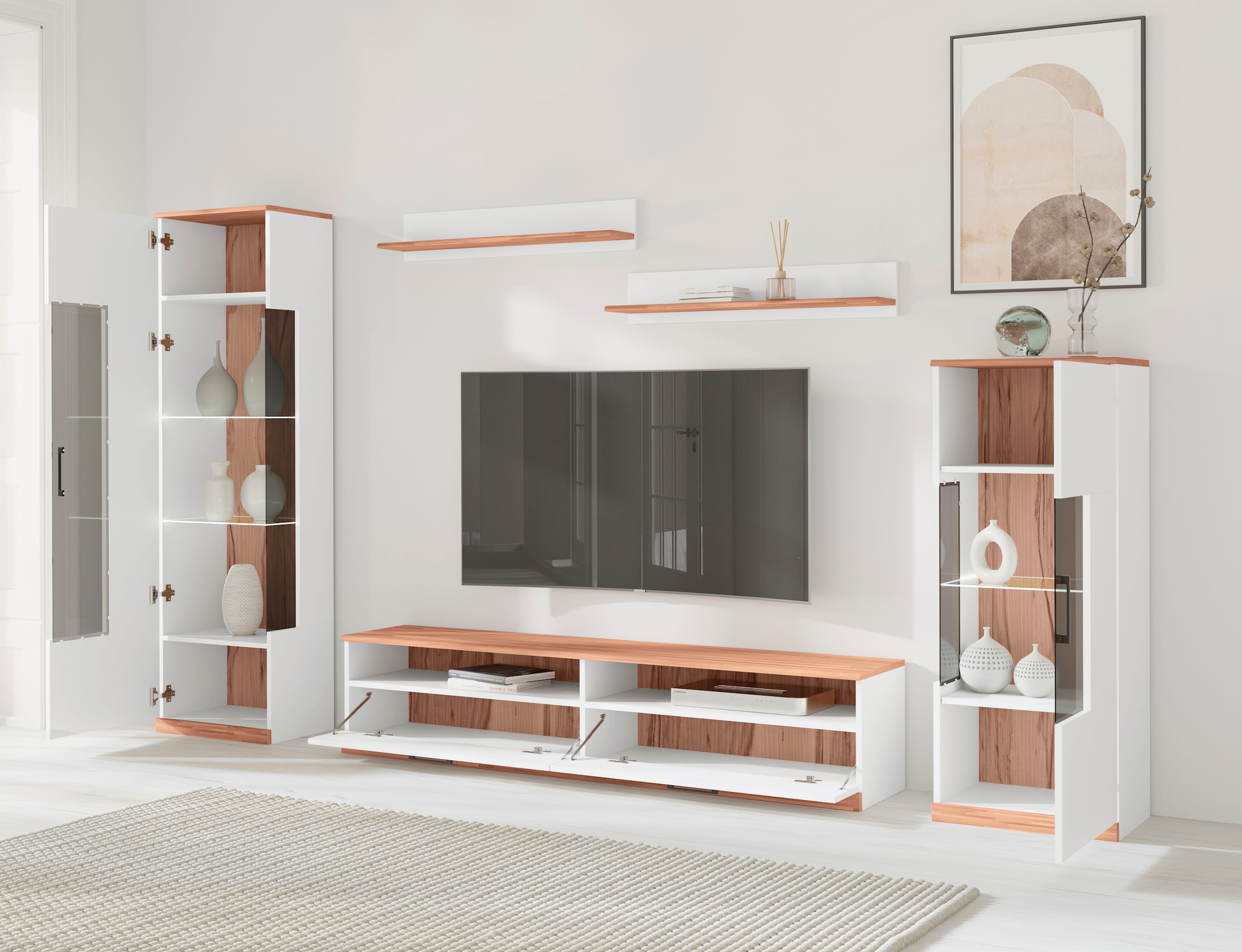 Home affaire Meuble mural »Ribe Wohnwand Set-5 St.« Set, 5 cuis tlg.