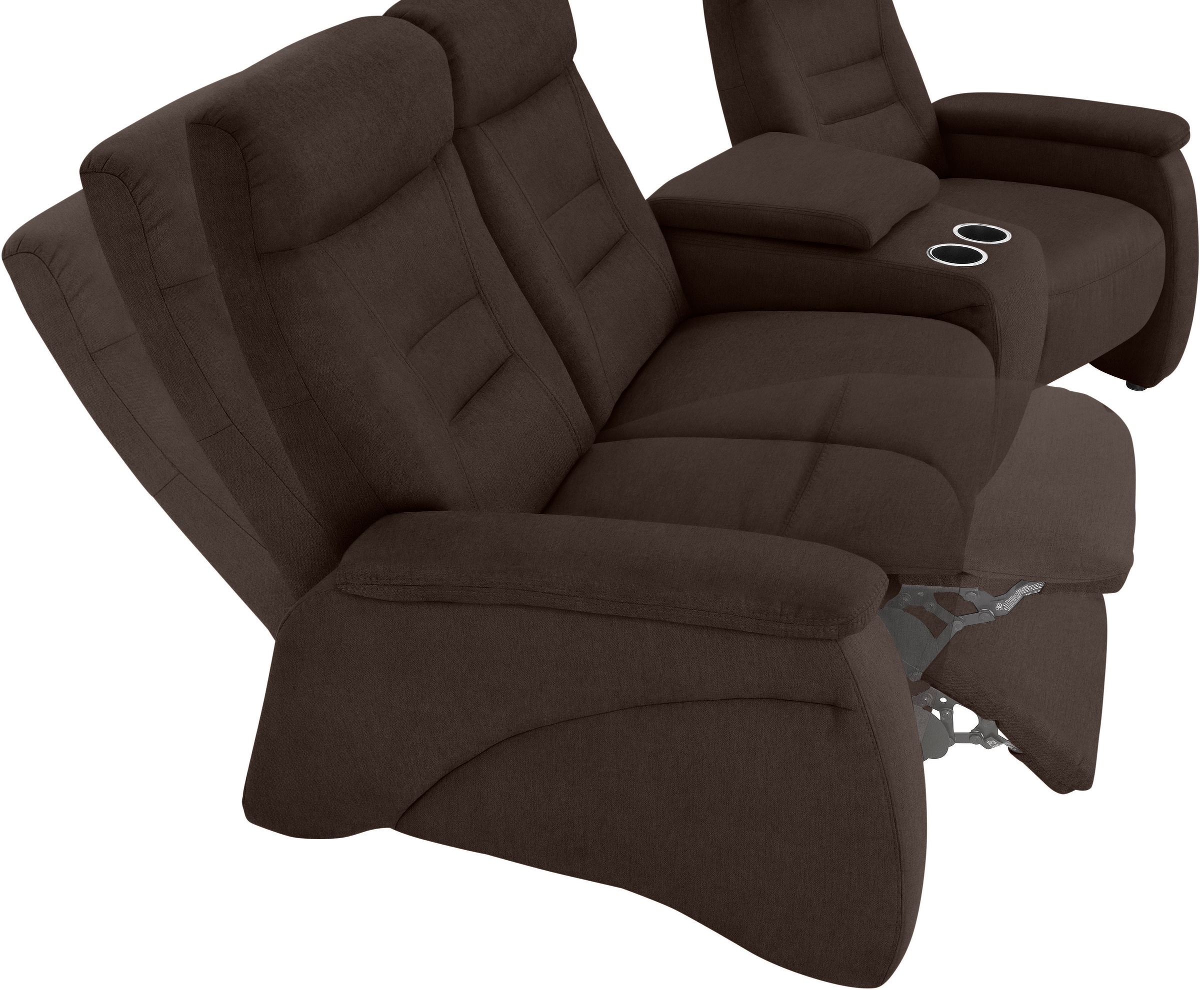 exxpo - sofa fashion 3-places »Ascoli, Kinosofa mit hohem Sitzkomfort, bequeme Armlehnen« inkl. Relaxfunktion, Ablage und Staufach, hohe Rückenlehne