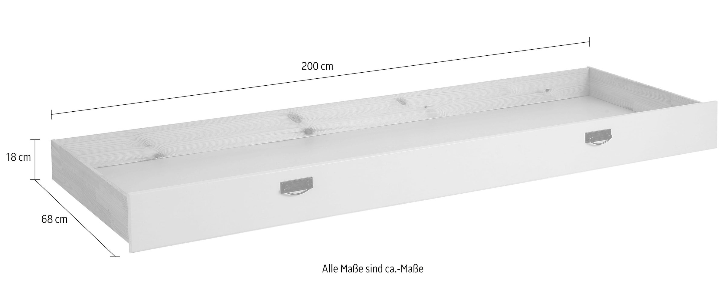 GOODproduct Schubkasten »Konrad« aus massivem Kiefernholz, FSC®-zertifiziert, mit Kunststoff-Rollen