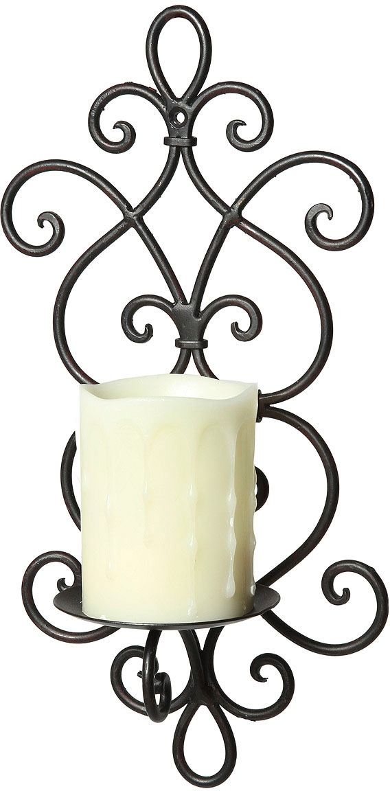 Image of Ambiente Haus Wandkerzenhalter "Wandleuchte - schwarz 36cm"