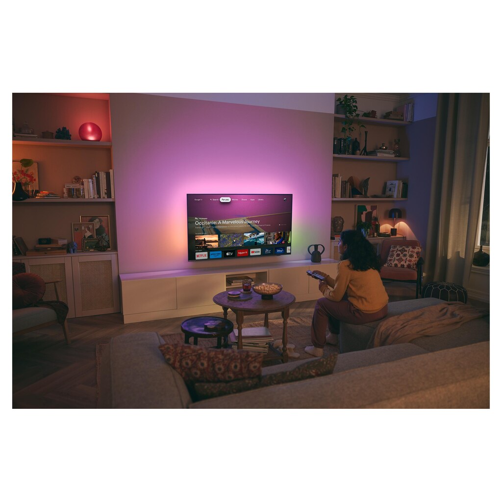 Philips LED-Fernseher »75PUS8808/12 75 3840 x 2160 (Ultra HD 4K), LED-LCD«, 189 cm/75 Zoll, 4K Ultra HD, Google TV