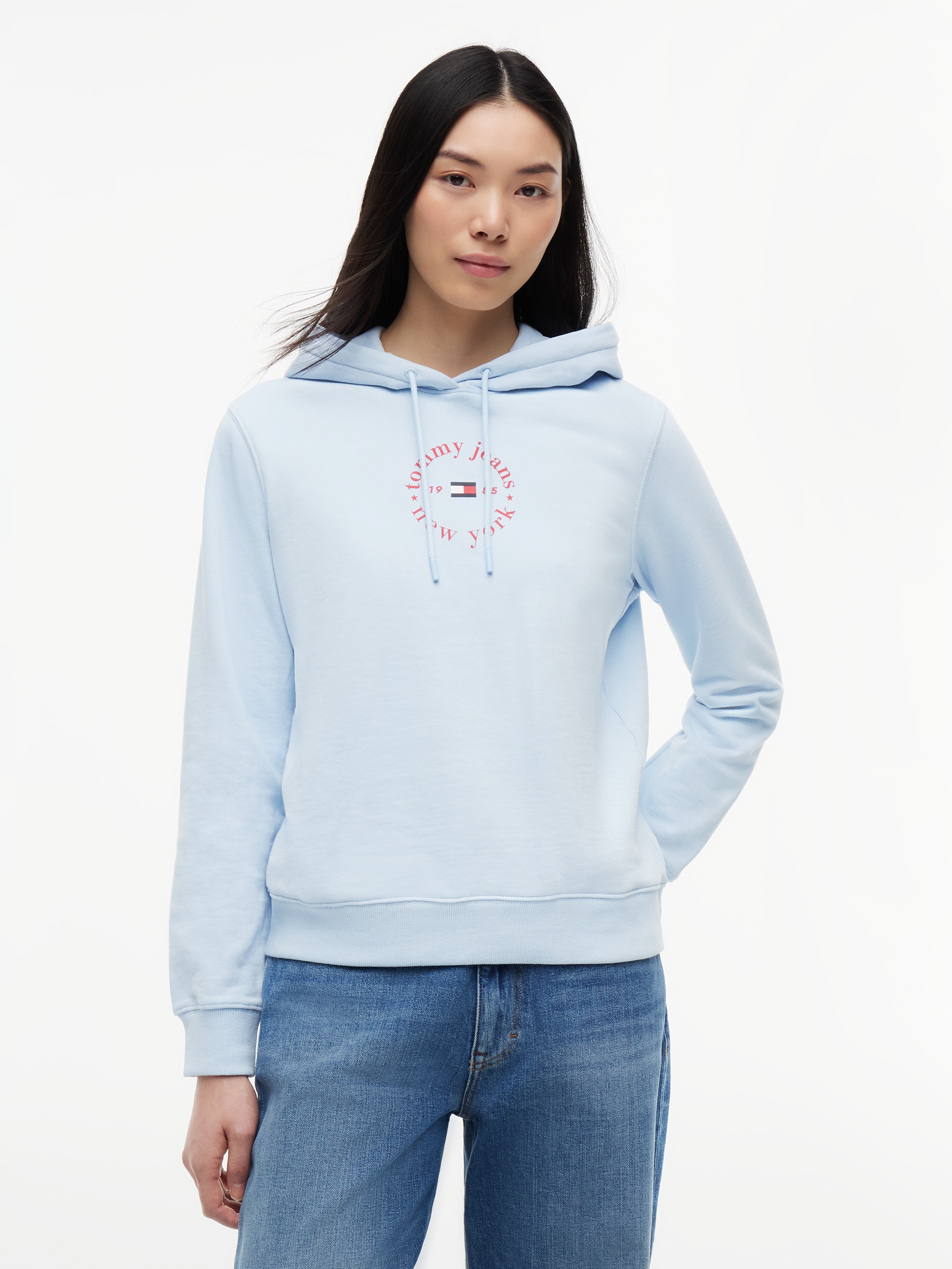 Image of Tommy Jeans Kapuzensweatshirt "TJW REG ESS LOGO 2 HOODIE EXT", Baumwolle, regular fit