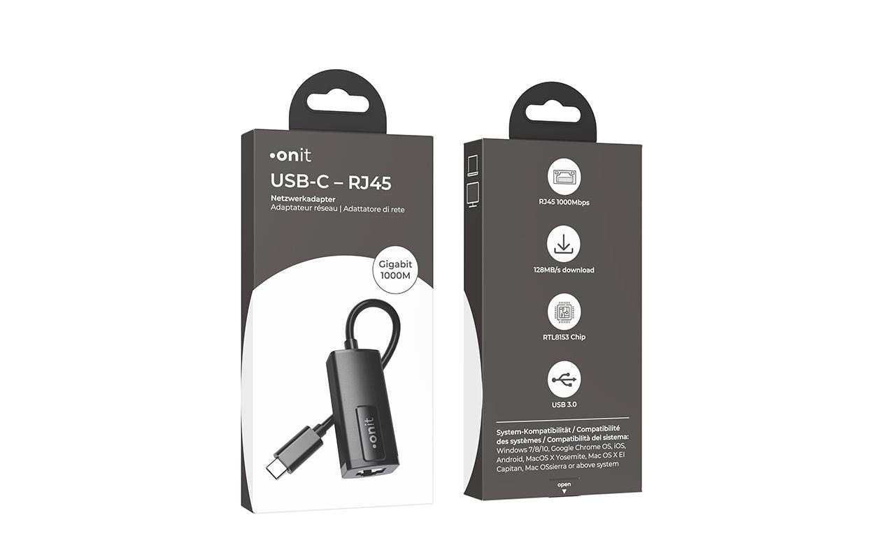 onit Adaptateur réseau »USB-C zu RJ-45 Netzwerkadapter«