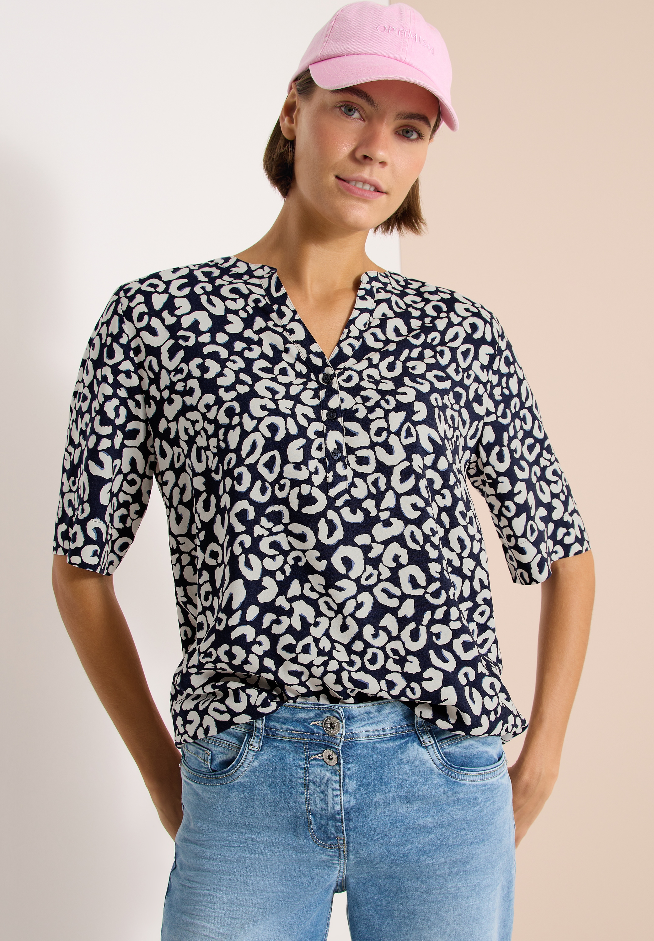 Cecil Blouse à pression blouse d'été avec motif léopard