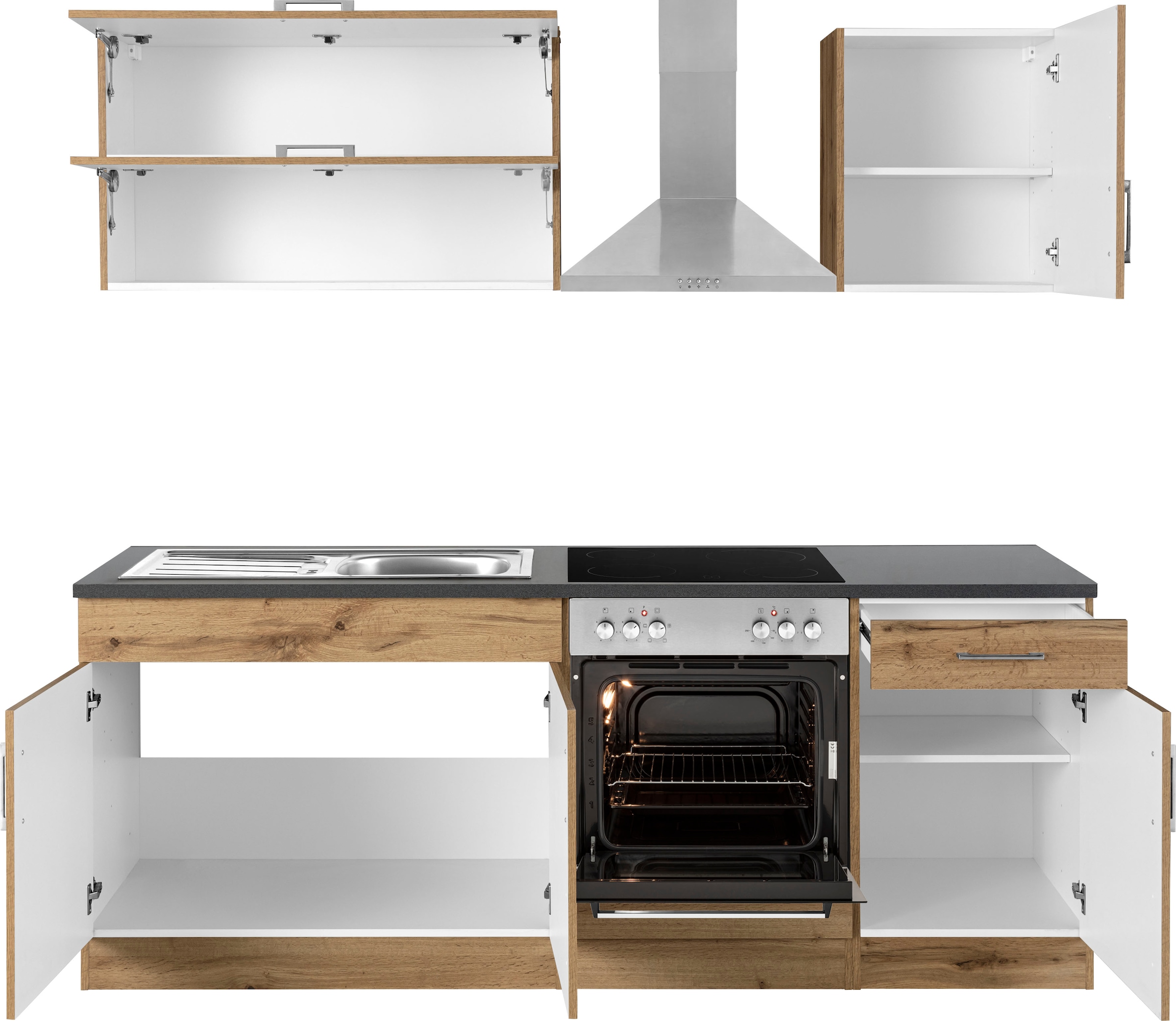KOCHSTATION Kitchenette »KS-Colmar« sans appareils électriques, largeur 210 cm