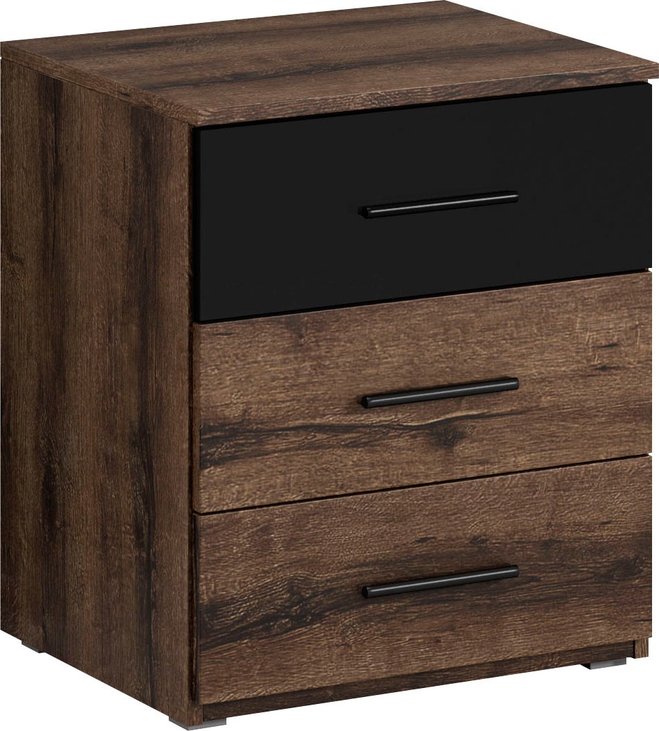 Image of Home affaire Nachtkommode "Beta Breite 46 cm, moderner Nachtschrank" Nachttisch, Nachtkonsole mit 3 Schubladen