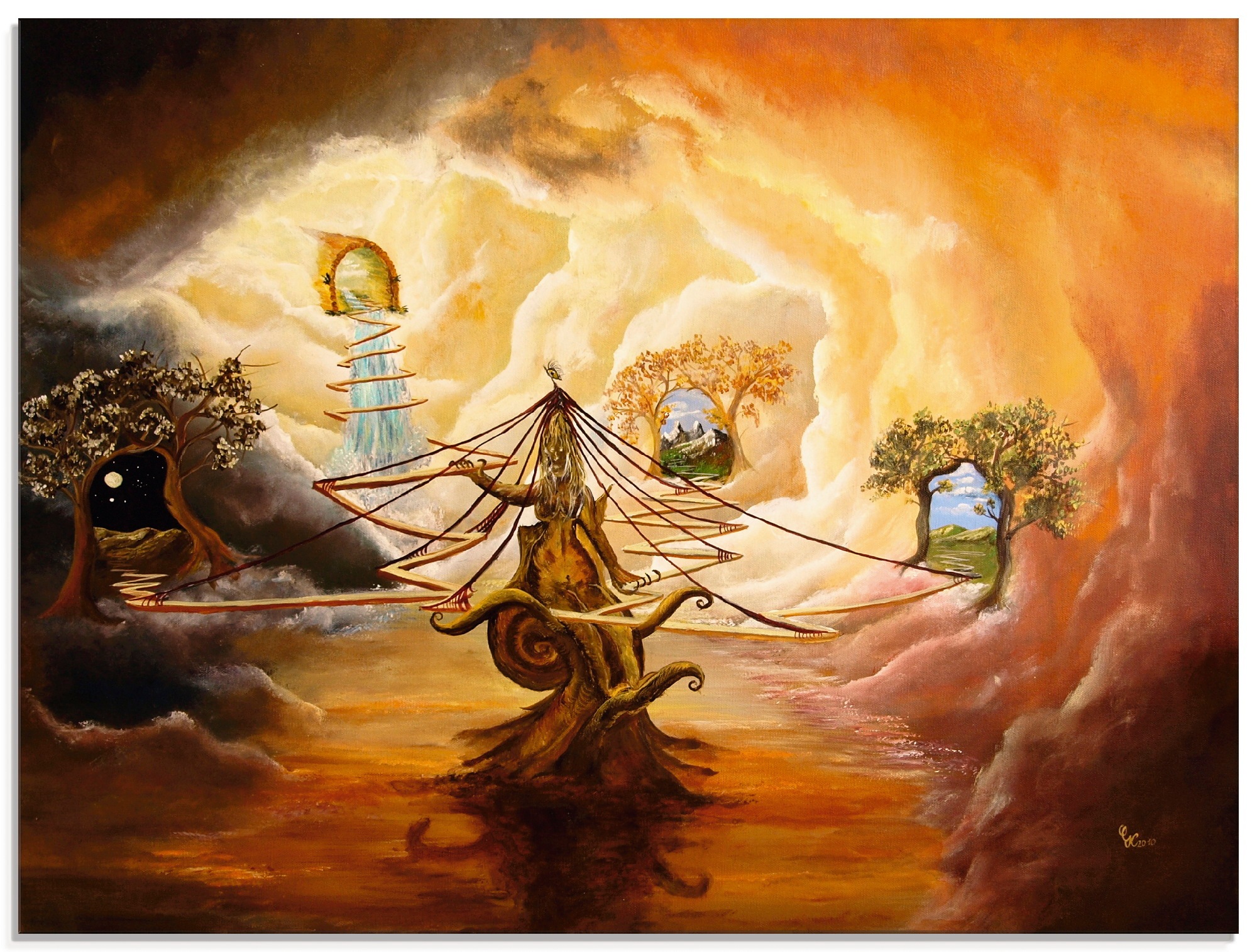 Image of Artland Glasbild »Vernebelte Wege«, Landschaften, (1 St.) bei Ackermann Versand Schweiz