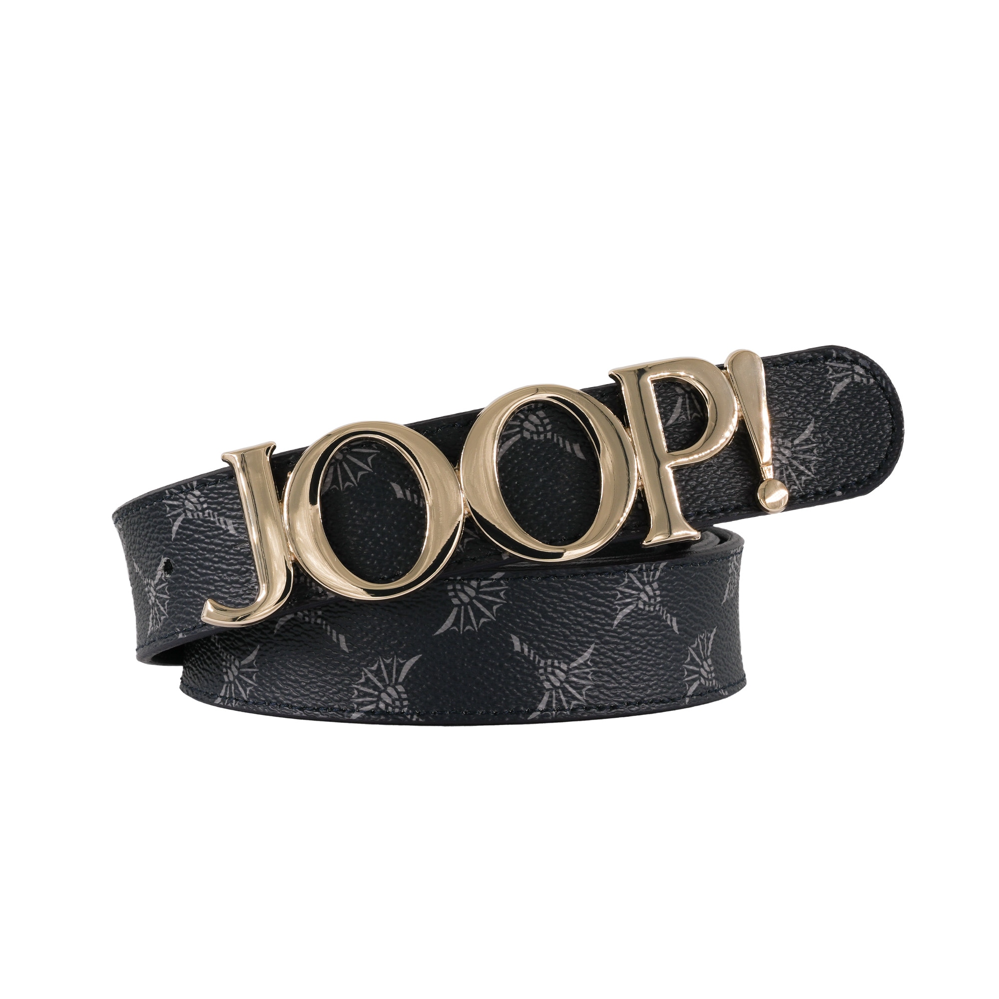 JOOP! Koppelgürtel mit Cornflower-Alloverprint und Logo-Pin-Schliesse