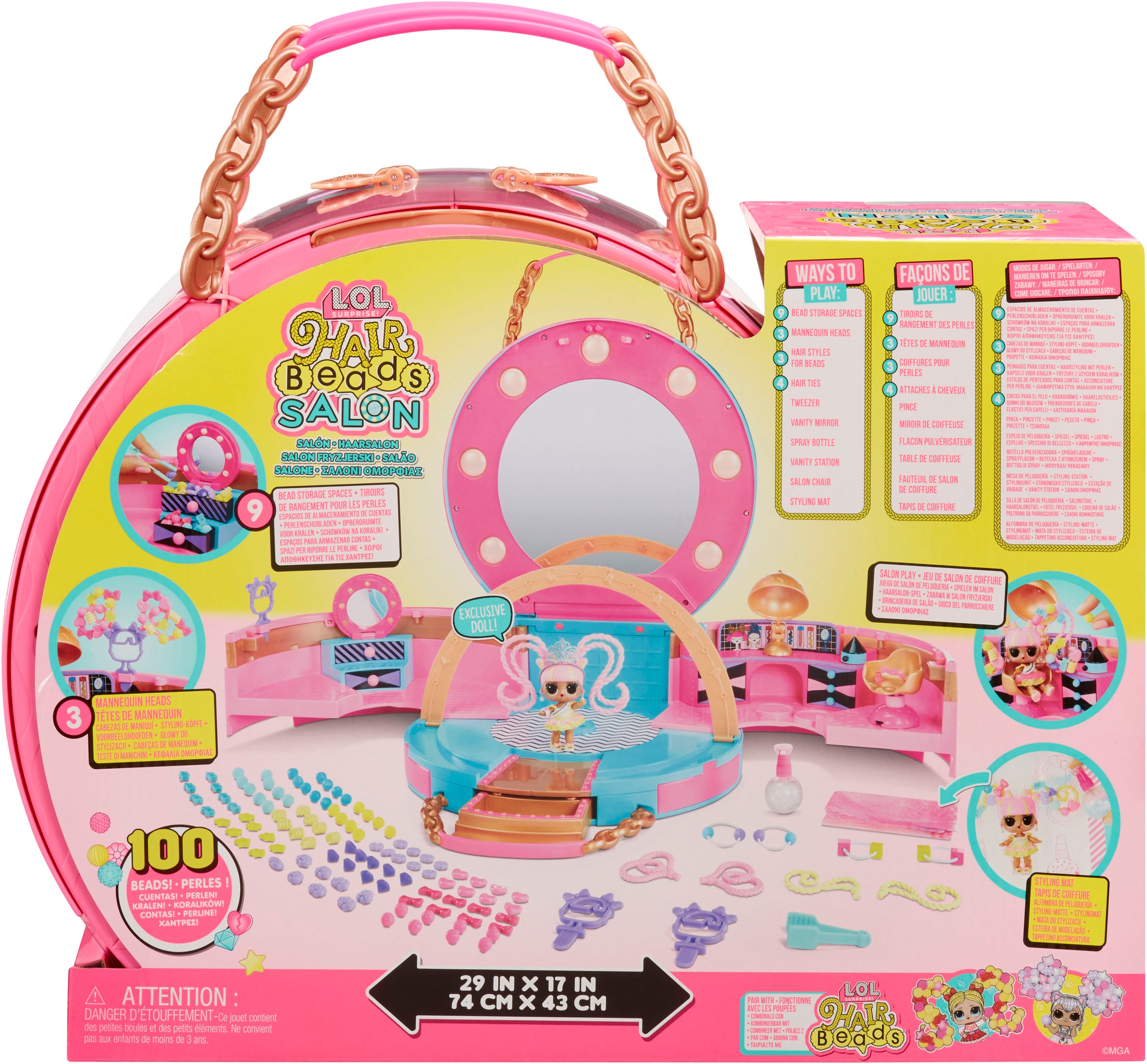 L.O.L. SURPRISE! Kreativset »L.O.L. Surprise Hair Beads Salon« inklusive Püppchen mit DIY Perlen-Frisuren