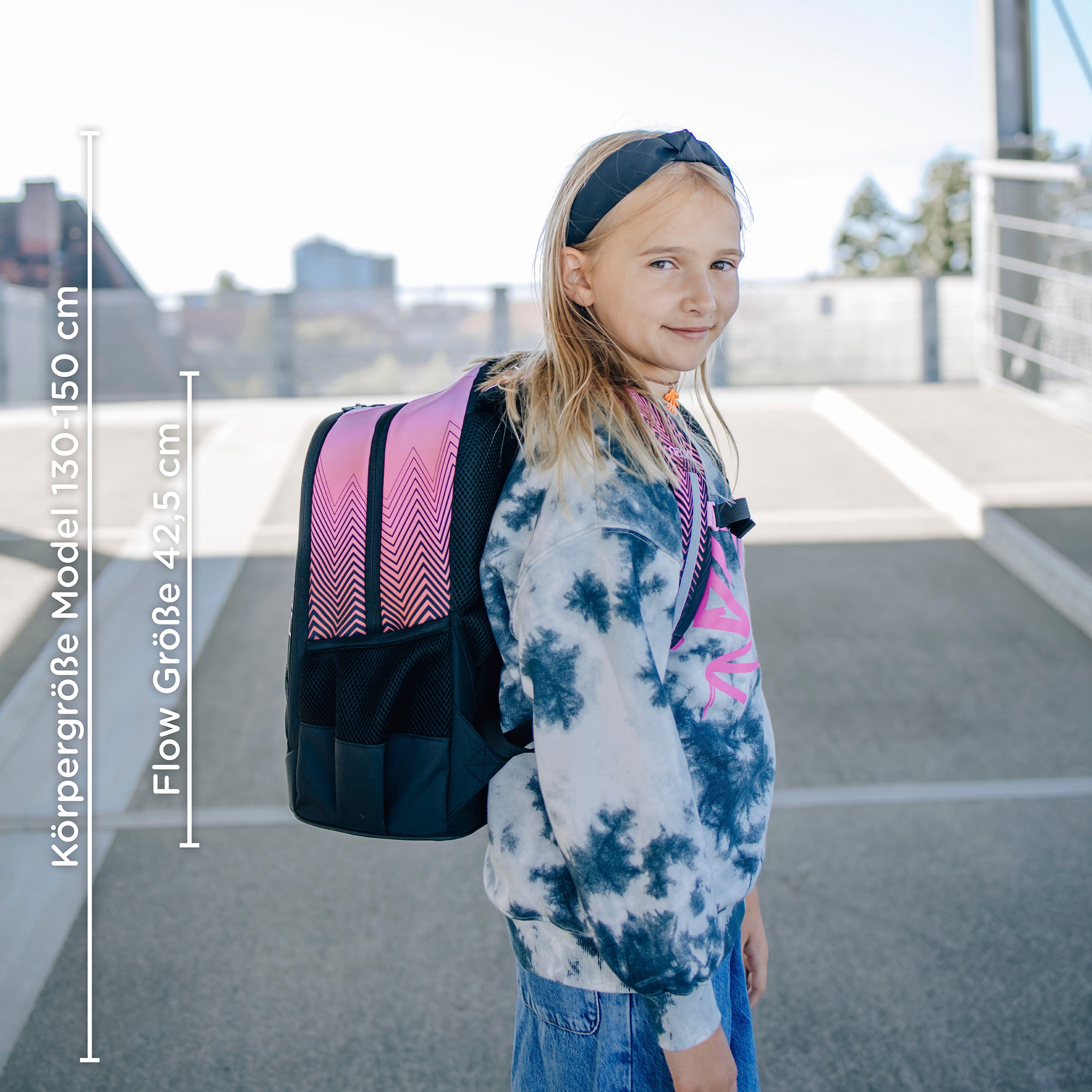 neoxx Schulrucksack »Flow, Sweet like Sunset«, teilweise aus recyceltem Material