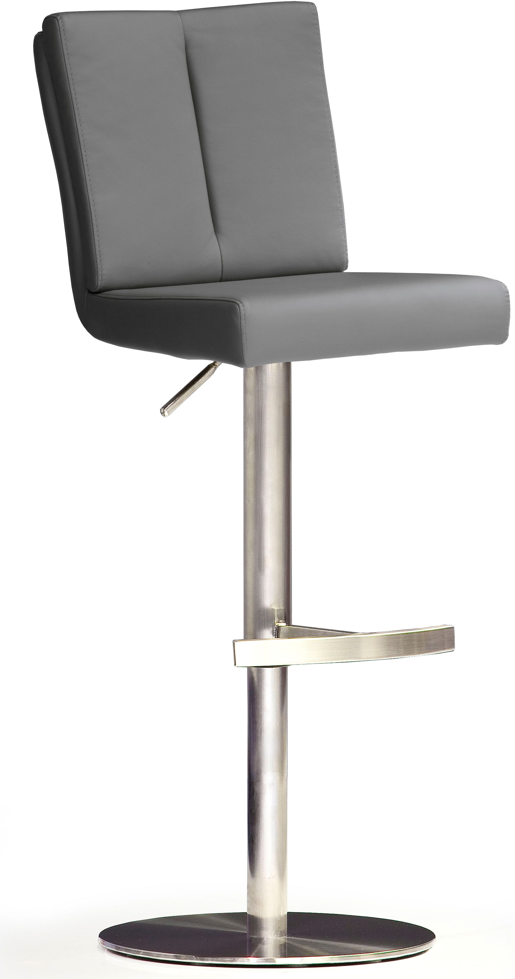 Image of MCA furniture Bistrostuhl "BARBECOOL Barhocker Bistrostuhl Tresenhocker" () mit Rückenlehne, Bodenplatte rund, 180drehbar, Sitzhöhe von 56-81 cm